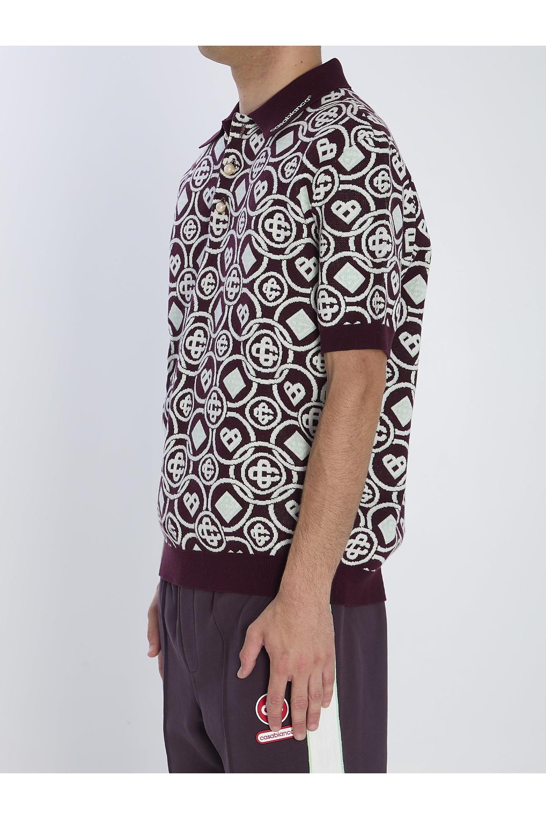 Casablanca-OUTLET-SALE-Monogram knit polo-ARCHIVIST