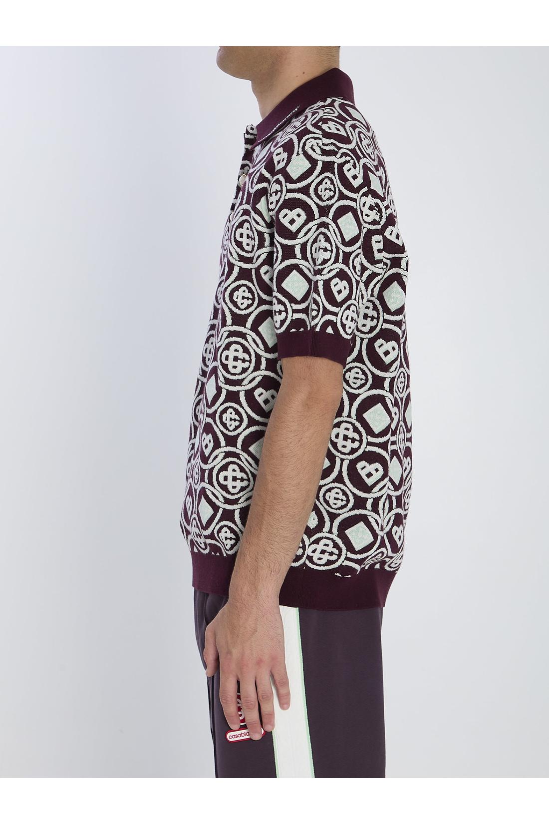 Casablanca-OUTLET-SALE-Monogram knit polo-ARCHIVIST
