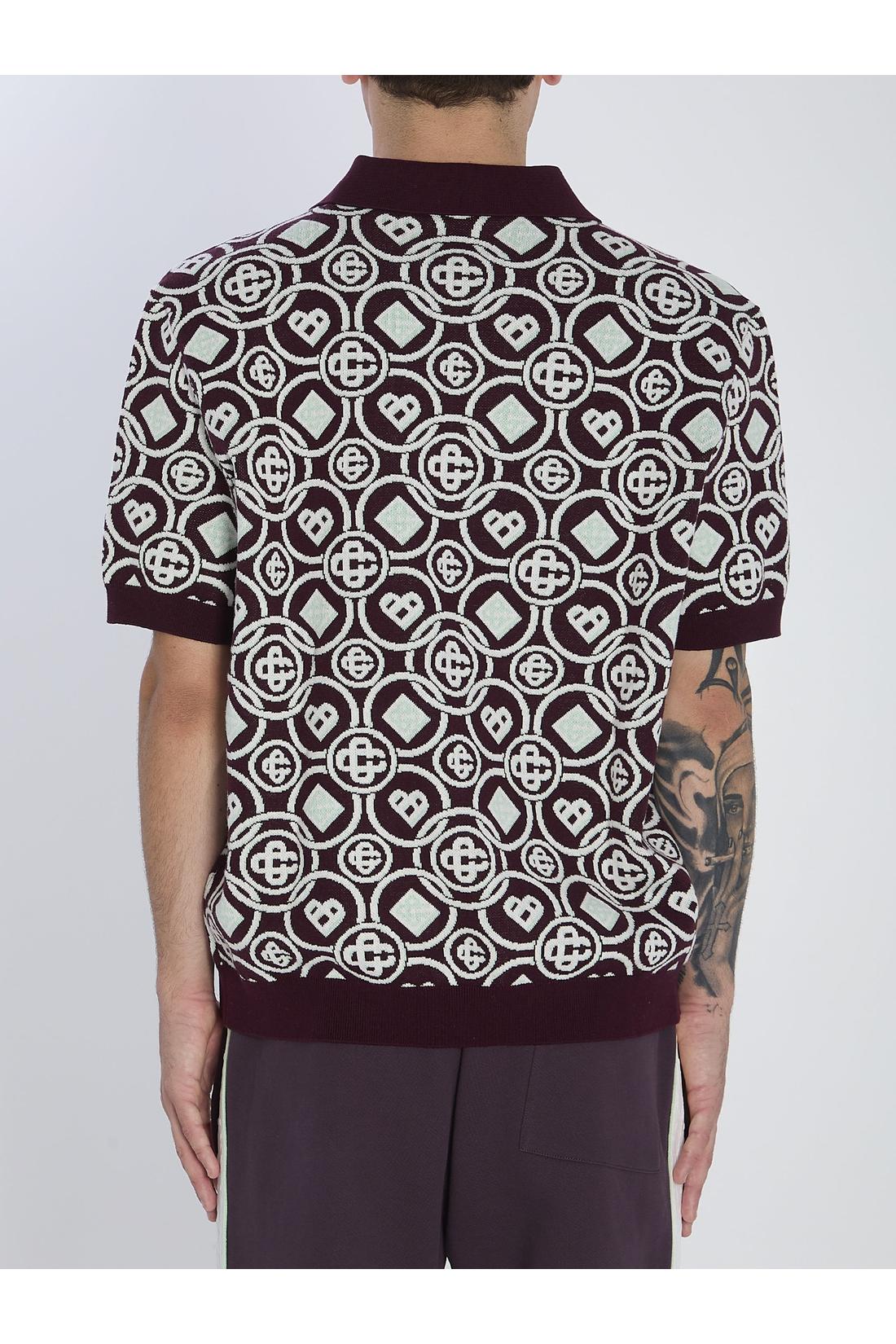 Casablanca-OUTLET-SALE-Monogram knit polo-ARCHIVIST