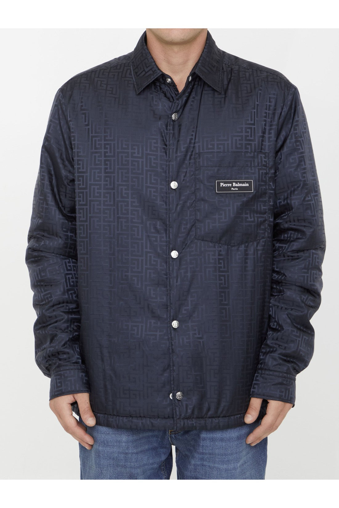 BALMAIN-OUTLET-SALE-Monogram nylon overshirt-ARCHIVIST