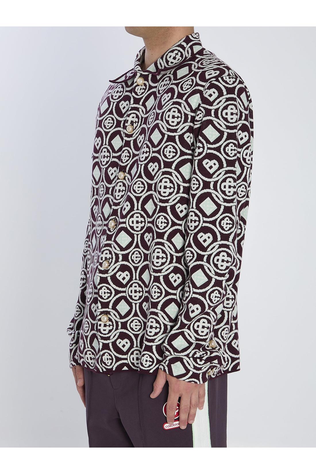 Casablanca-OUTLET-SALE-Monogram-patterned overshirt-ARCHIVIST