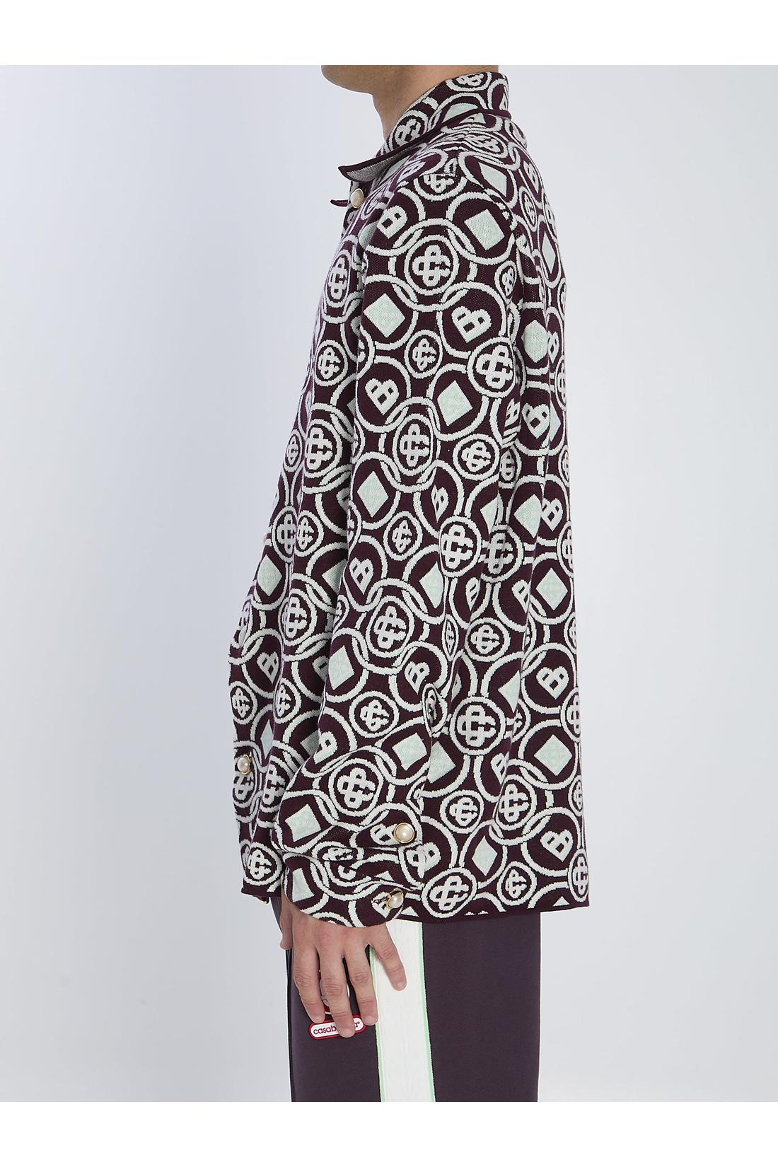 Casablanca-OUTLET-SALE-Monogram-patterned overshirt-ARCHIVIST