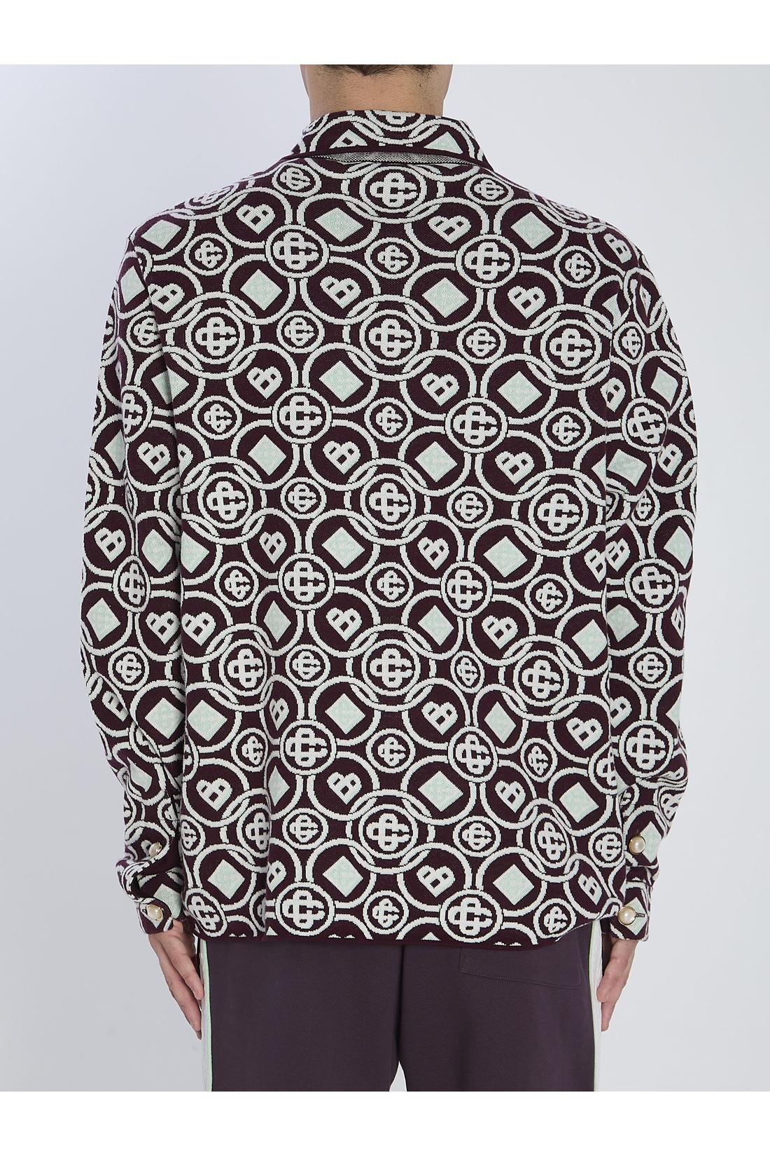 Casablanca-OUTLET-SALE-Monogram-patterned overshirt-ARCHIVIST