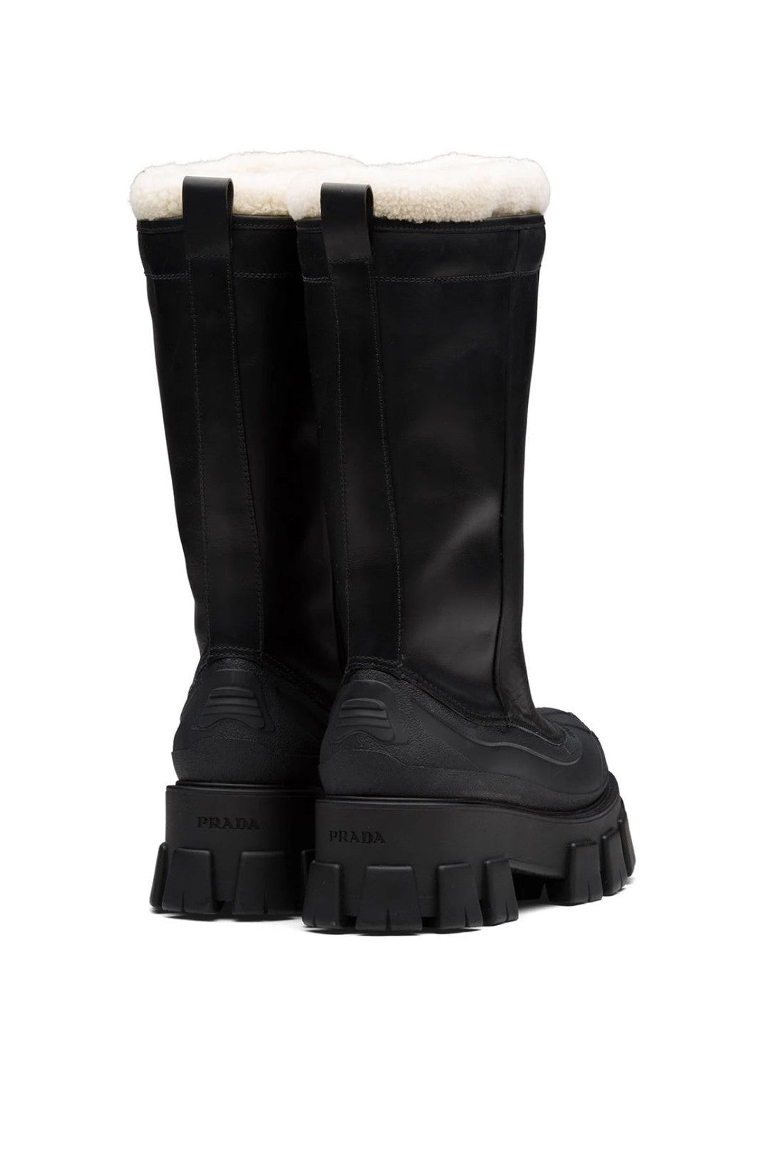 Prada-OUTLET-SALE-Monolith Chunky Sole Shearling Lined Boots-ARCHIVIST