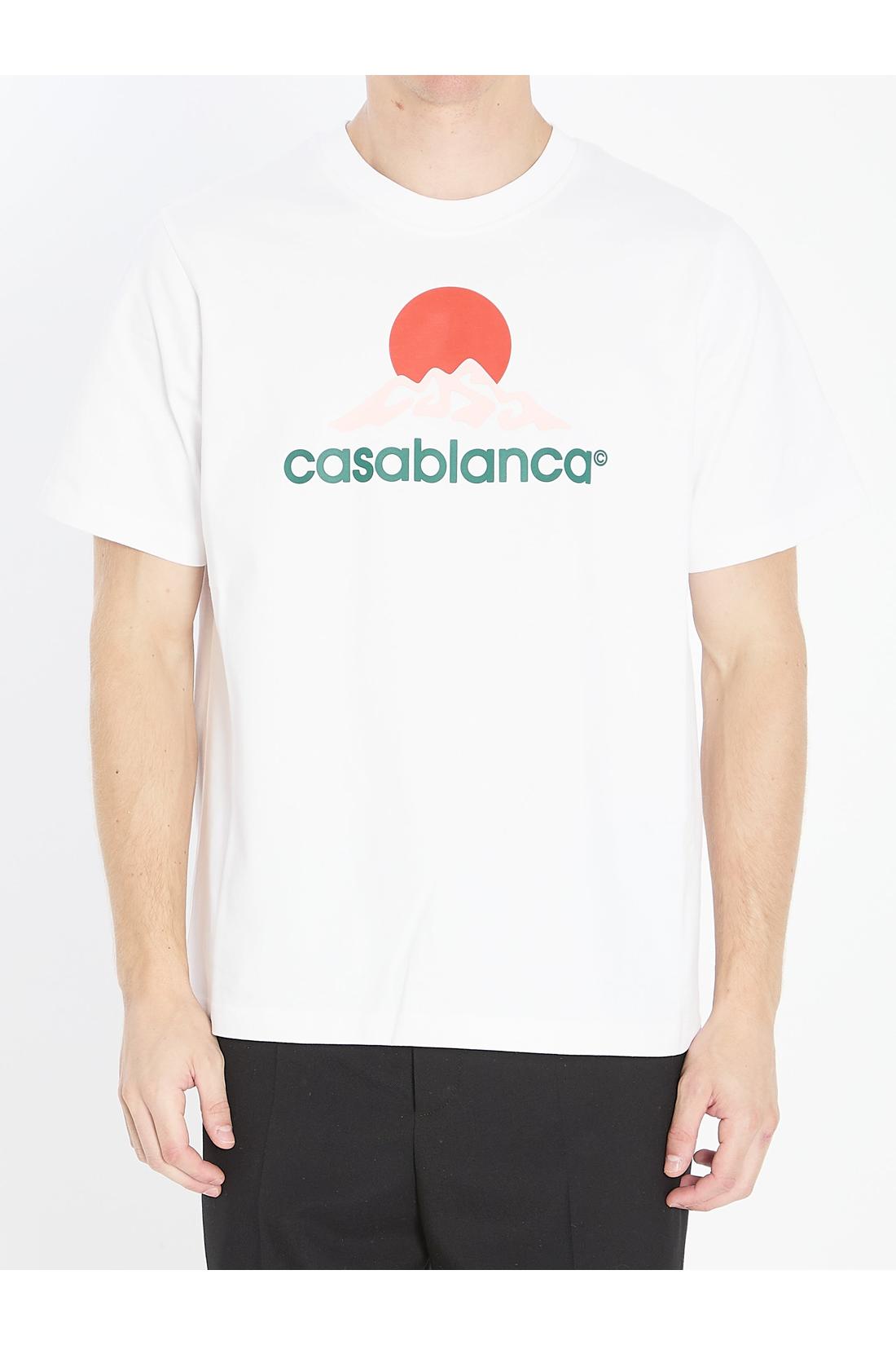 Casablanca-OUTLET-SALE-Montagne printed t-shirt-ARCHIVIST