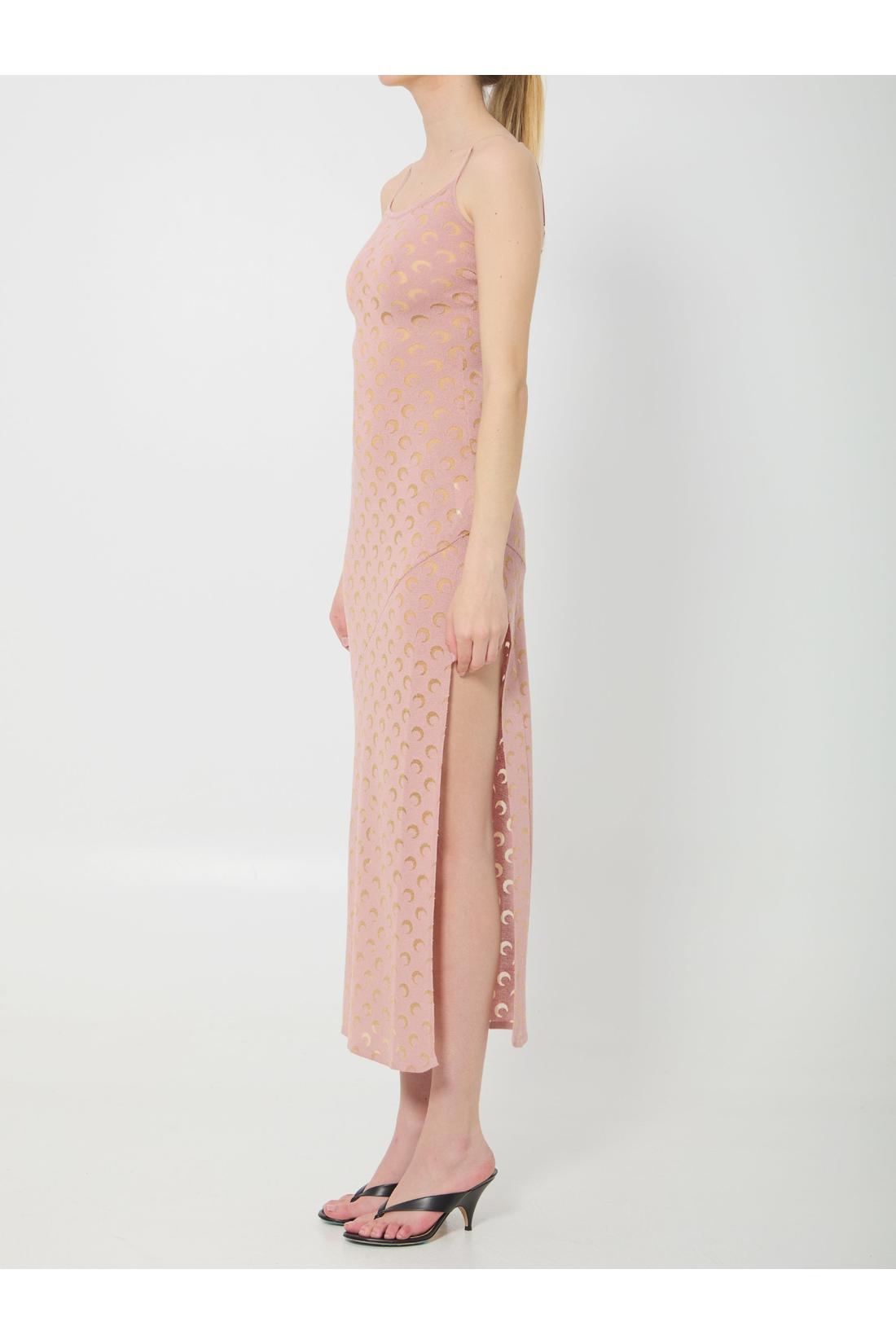 Marine Serre-OUTLET-SALE-Moon Devore maxi dress-ARCHIVIST