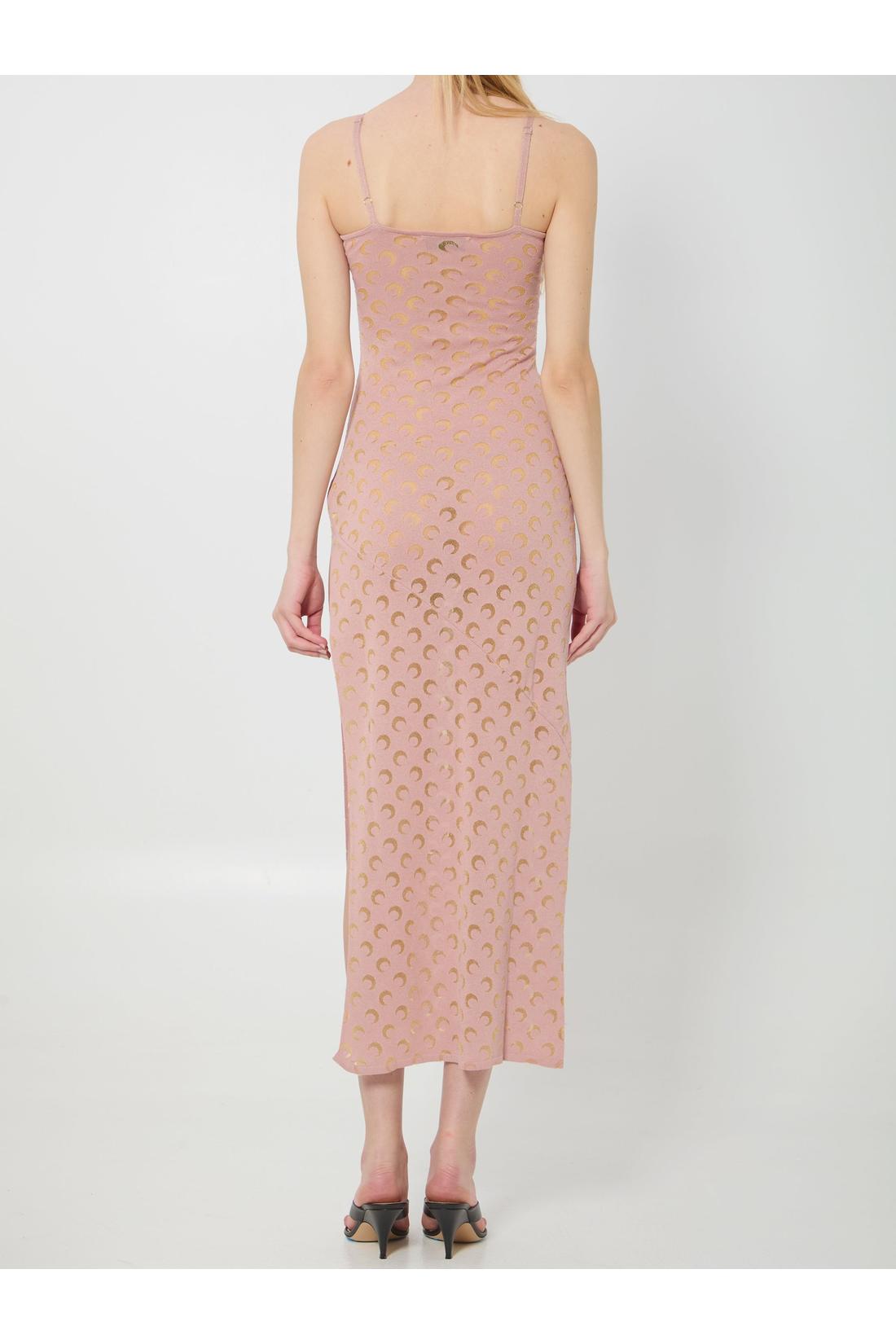 Marine Serre-OUTLET-SALE-Moon Devore maxi dress-ARCHIVIST