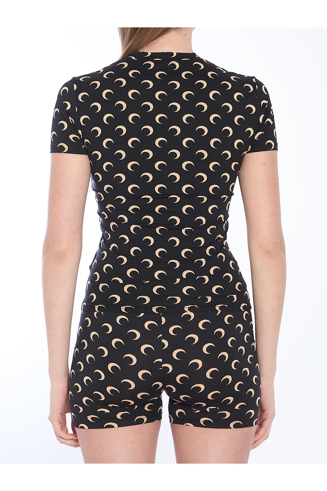 Marine Serre-OUTLET-SALE-Moon jersey short-sleeve top-ARCHIVIST