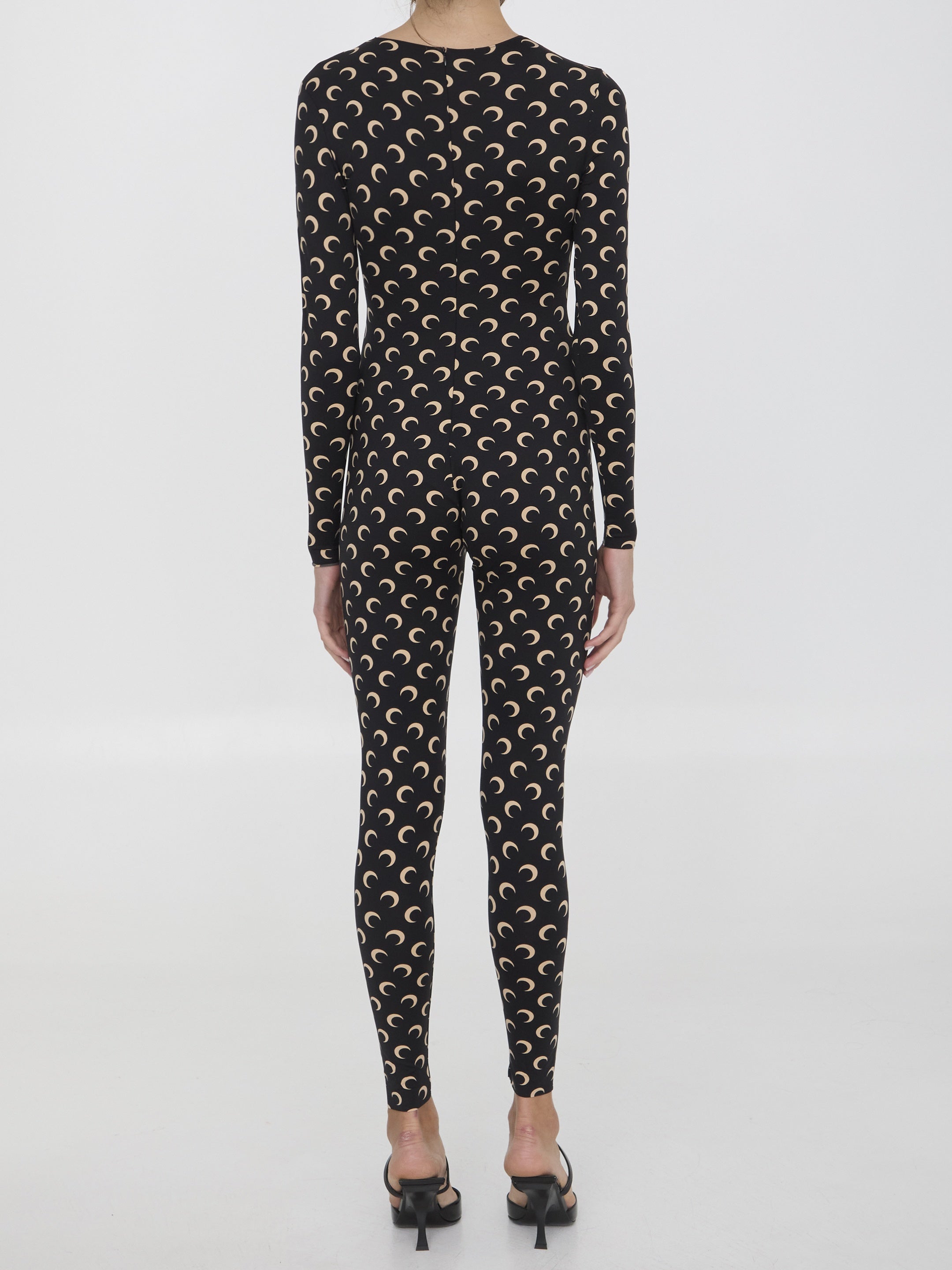 MARINE SERRE-OUTLET-SALE-Moon printed catsuit-ARCHIVIST