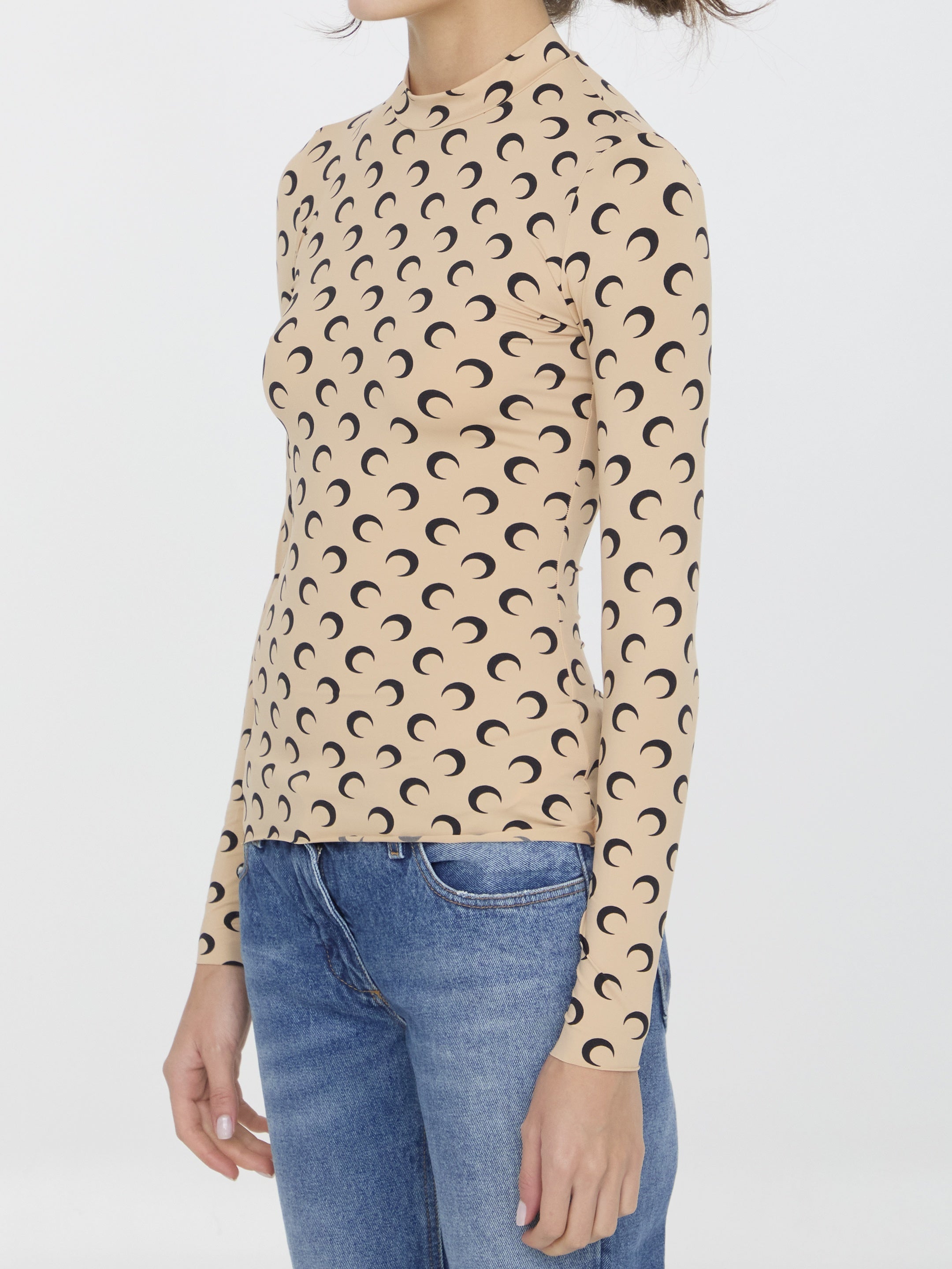 MARINE SERRE-OUTLET-SALE-Moon printed top-ARCHIVIST