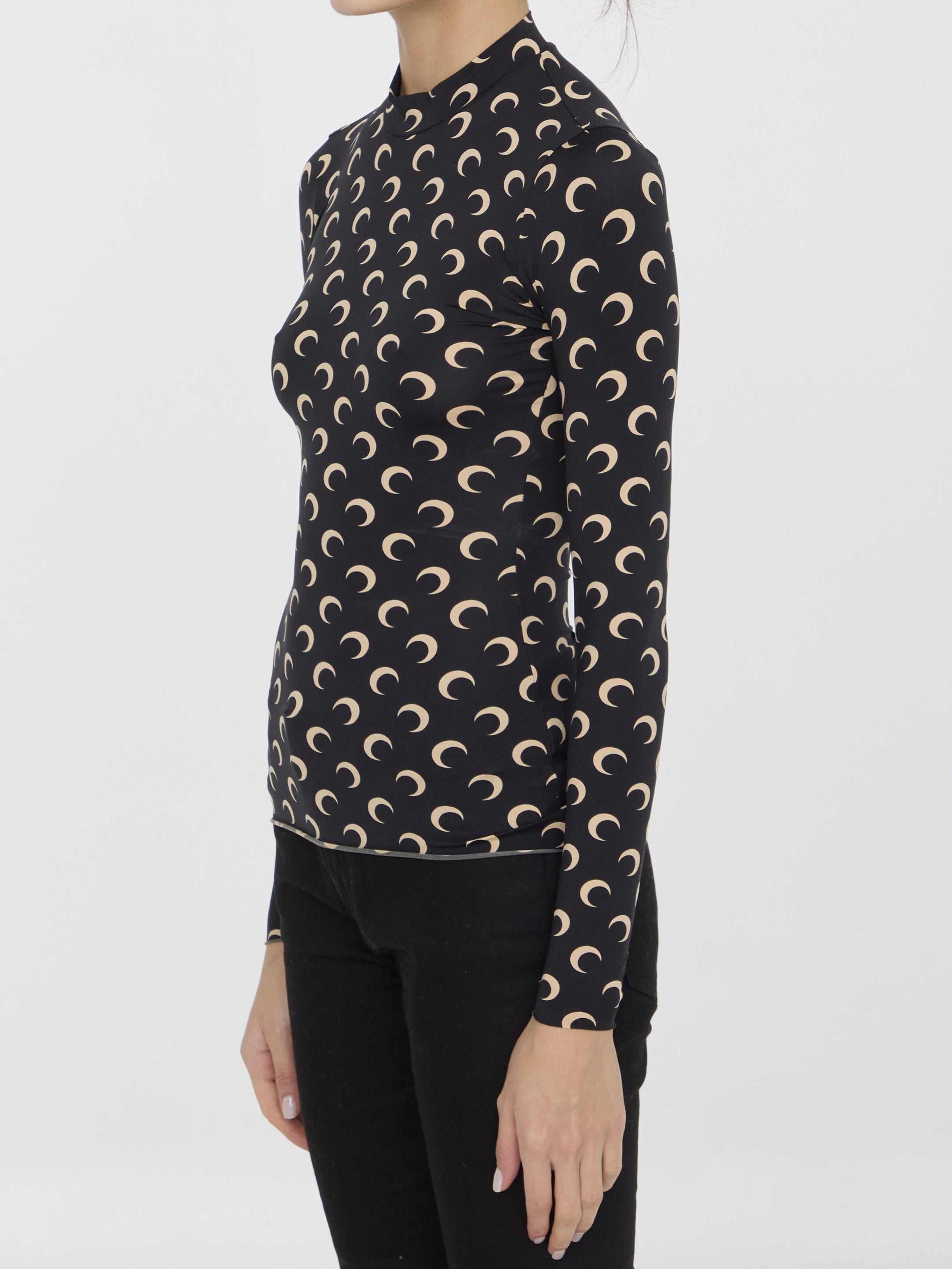 MARINE SERRE-OUTLET-SALE-Moon printed top-ARCHIVIST