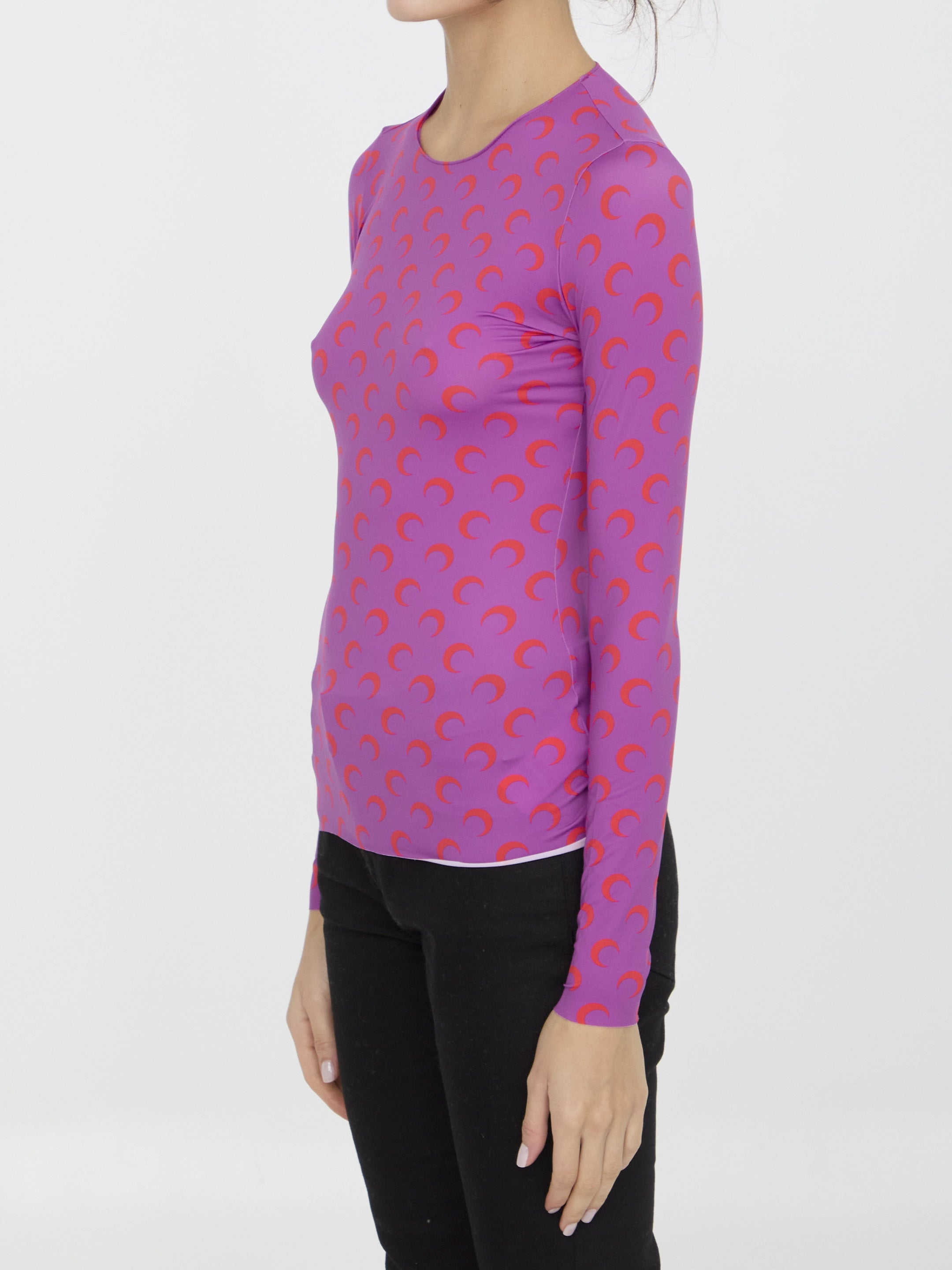 MARINE SERRE-OUTLET-SALE-Moon printed top-ARCHIVIST