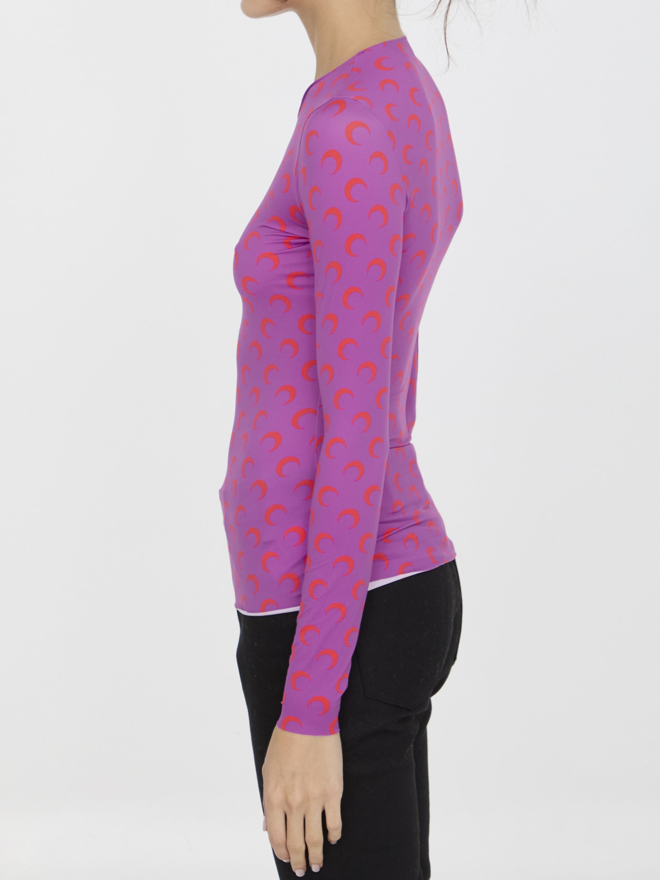 MARINE SERRE-OUTLET-SALE-Moon printed top-ARCHIVIST