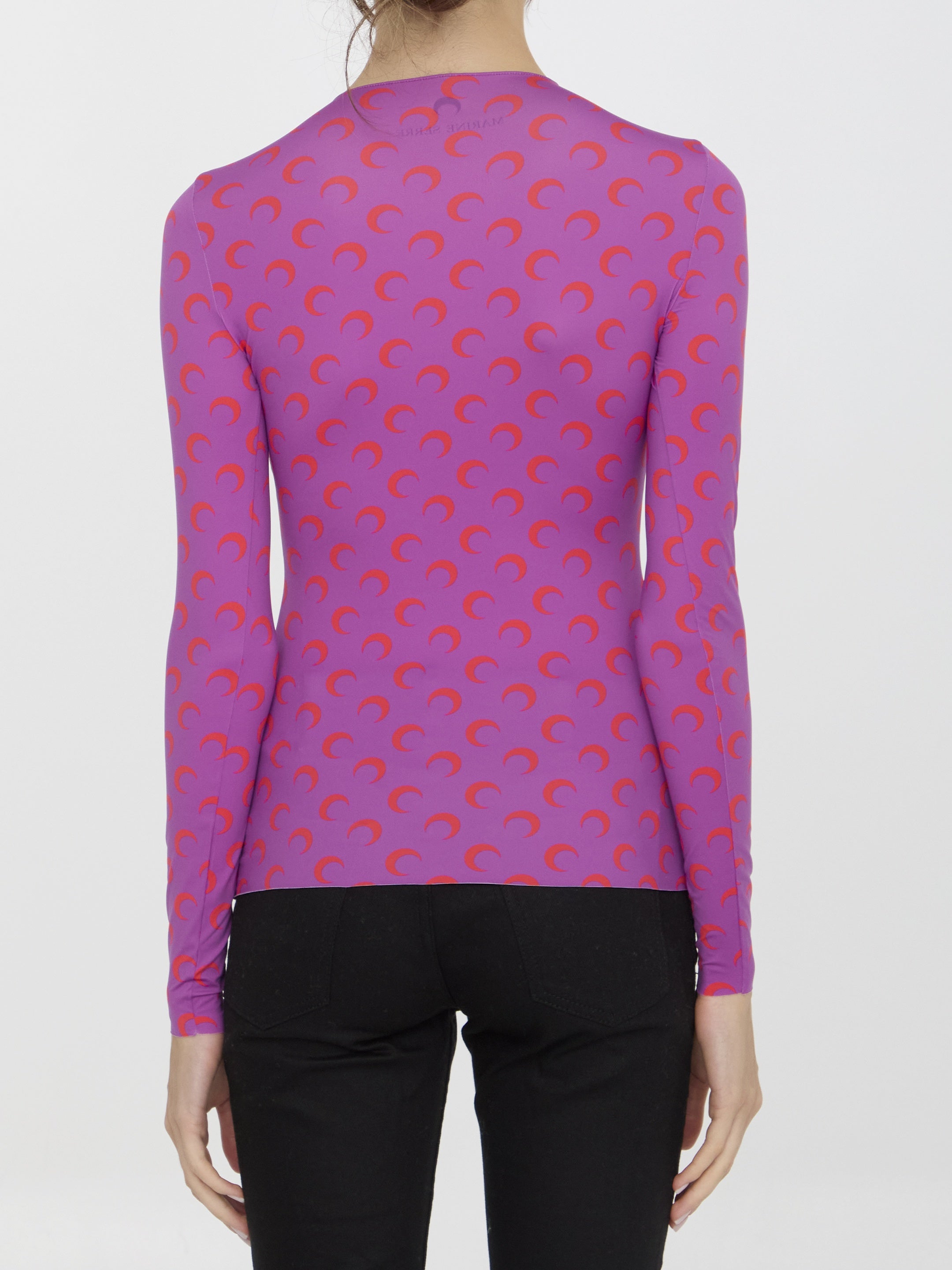 MARINE SERRE-OUTLET-SALE-Moon printed top-ARCHIVIST