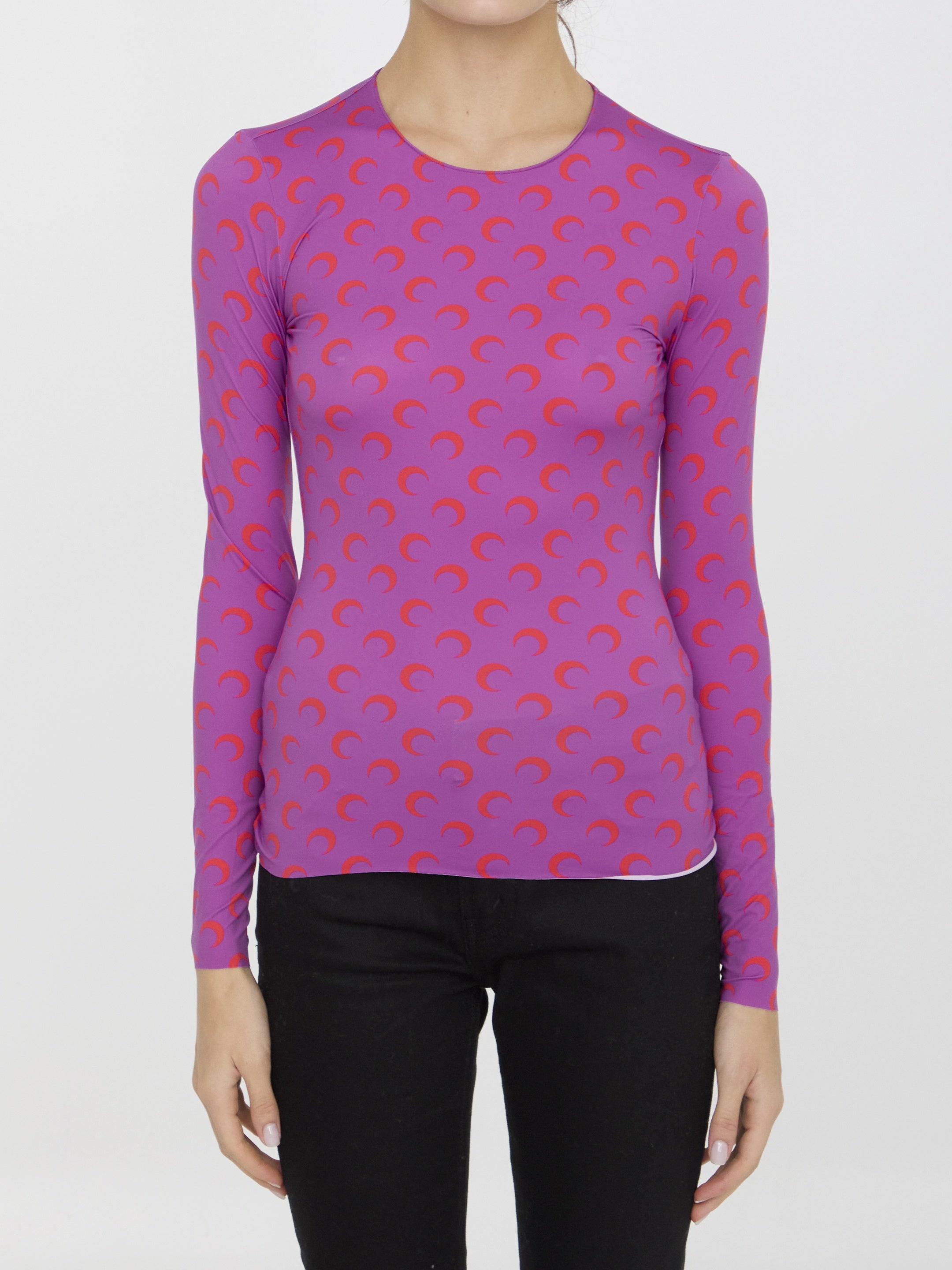 MARINE SERRE-OUTLET-SALE-Moon printed top-ARCHIVIST