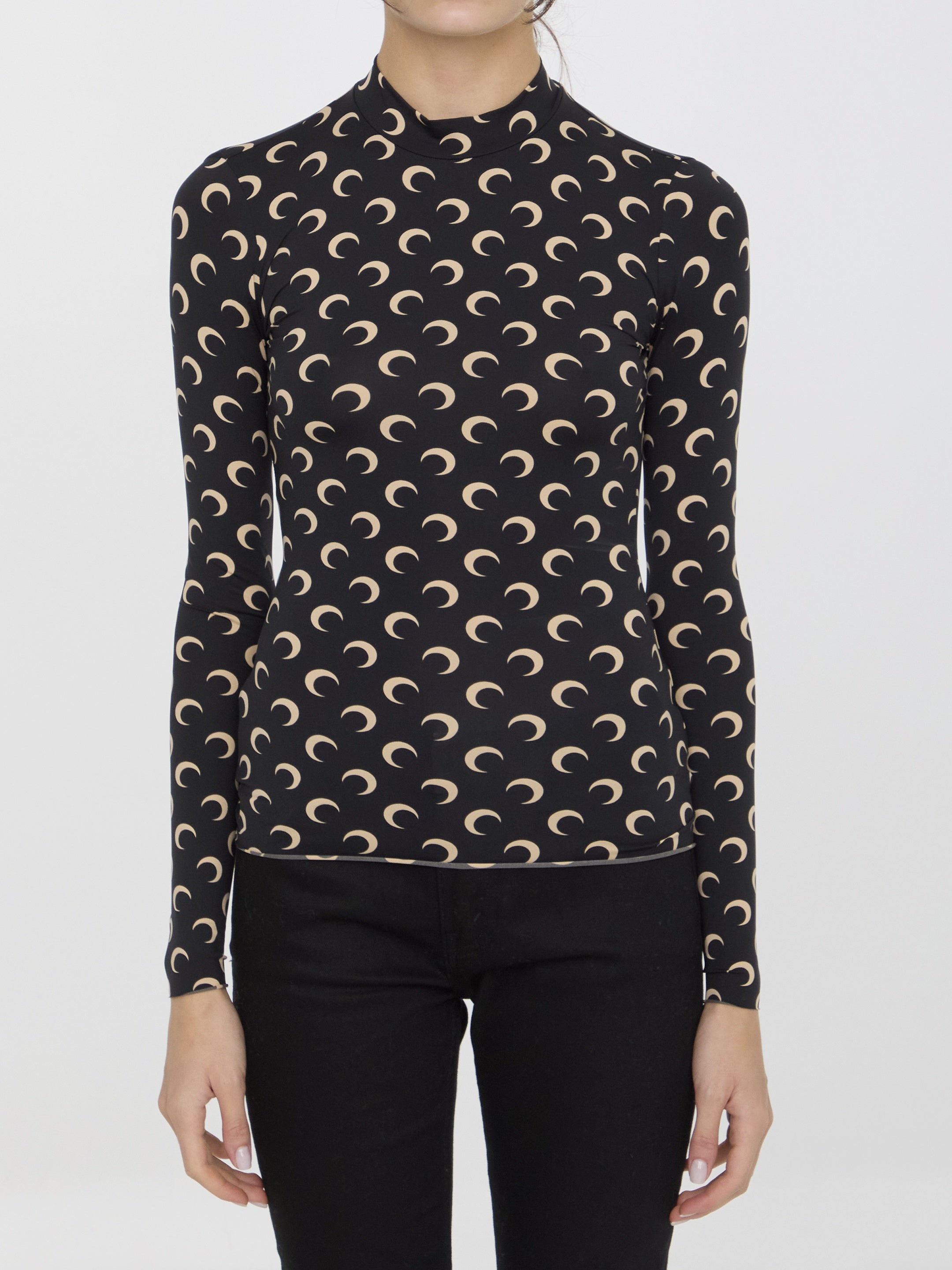 MARINE SERRE-OUTLET-SALE-Moon printed top-ARCHIVIST