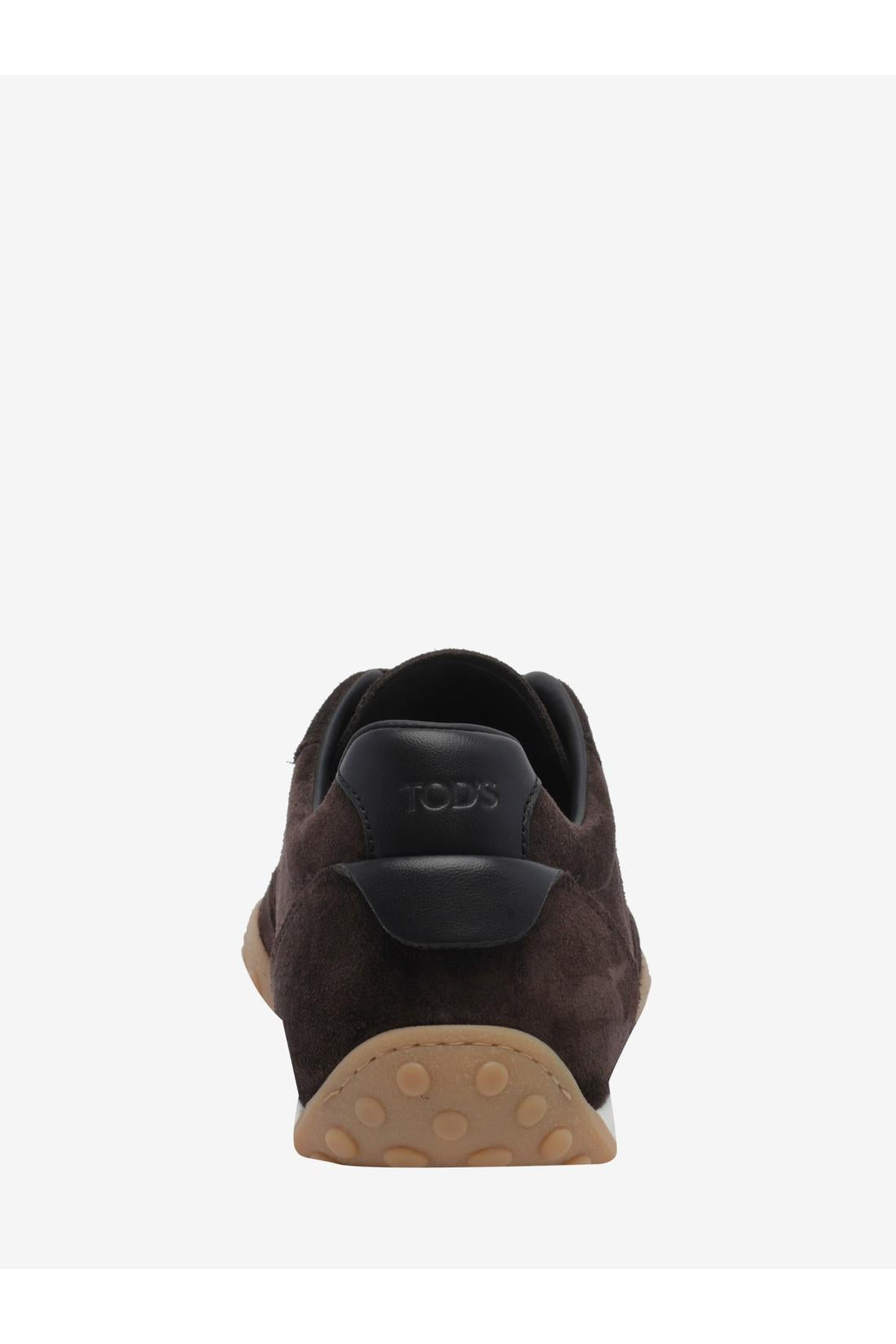 Tod'S-OUTLET-SALE-Moor brown suede sneakers-ARCHIVIST