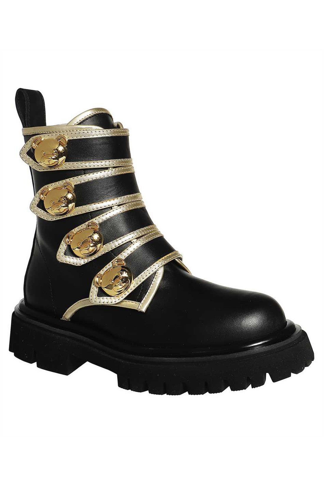 Leather ankle boots-Moschino-OUTLET-SALE-ARCHIVIST