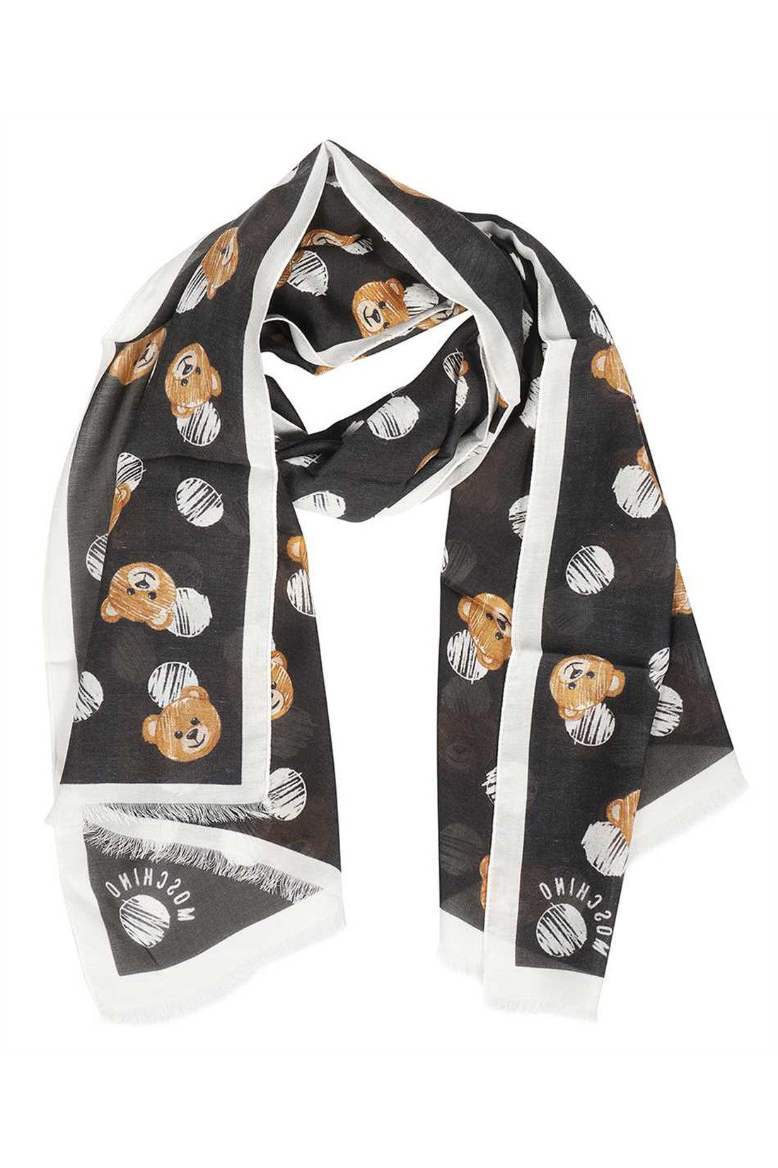 Modal and cashmere blend scarf-Moschino-OUTLET-SALE-TU-ARCHIVIST