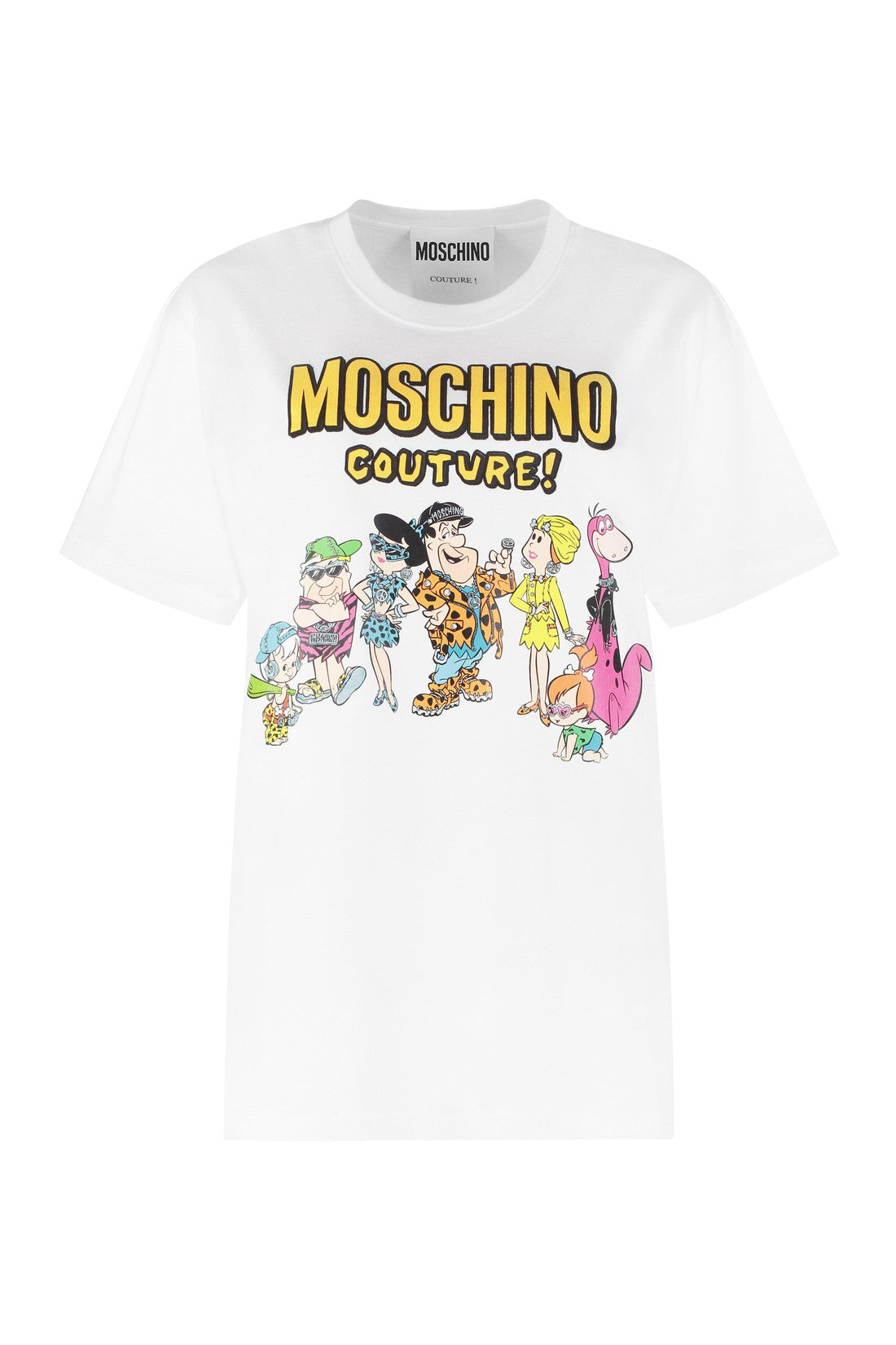 Moschino-OUTLET-SALE-Moschino x The Flintstones™ - Printed cotton T-shirt-ARCHIVIST