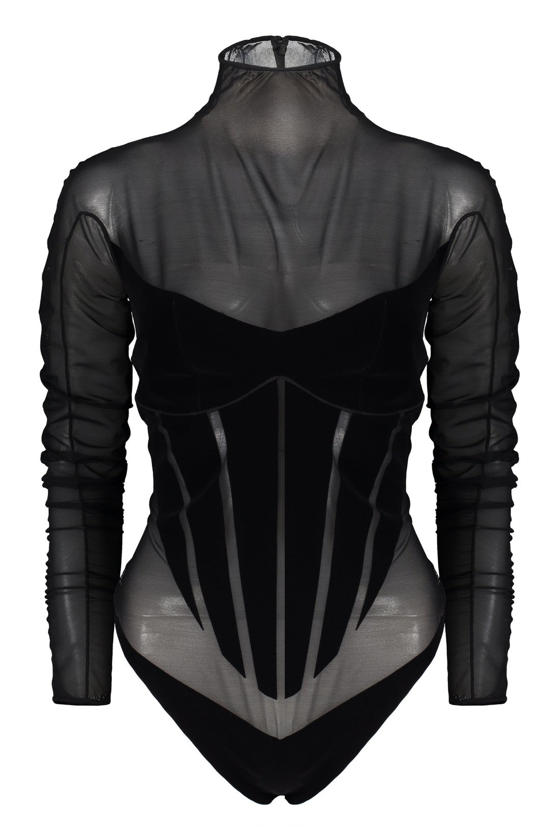 Mugler-OUTLET-SALE-Mugler x Wolford - Semi-transparent bodysuit-ARCHIVIST