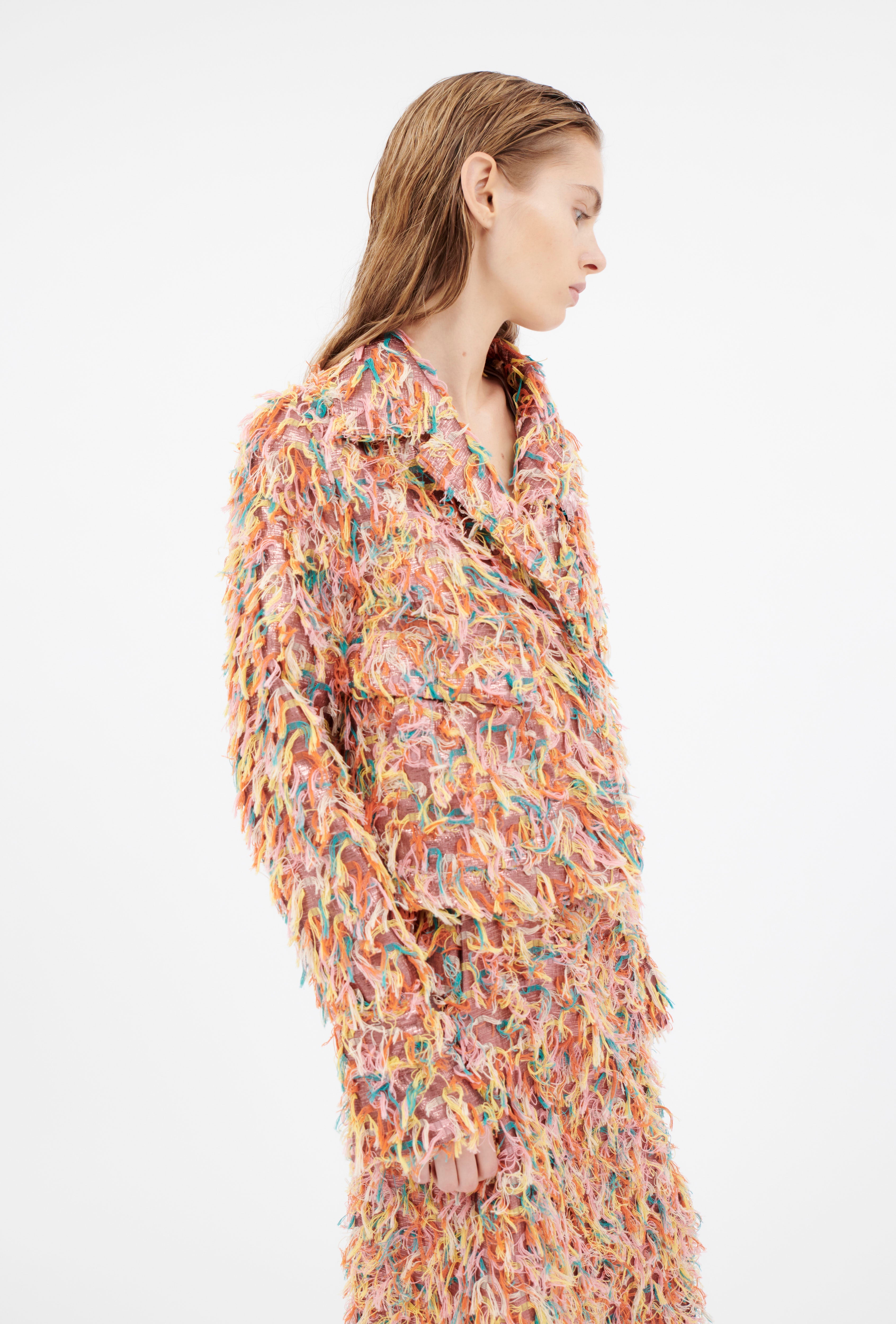 Odeeh-Multicolor Fringes Jacke, Candy-Jacken & Mäntel-Black-Deal-Outlet-by-ARCHIVIST