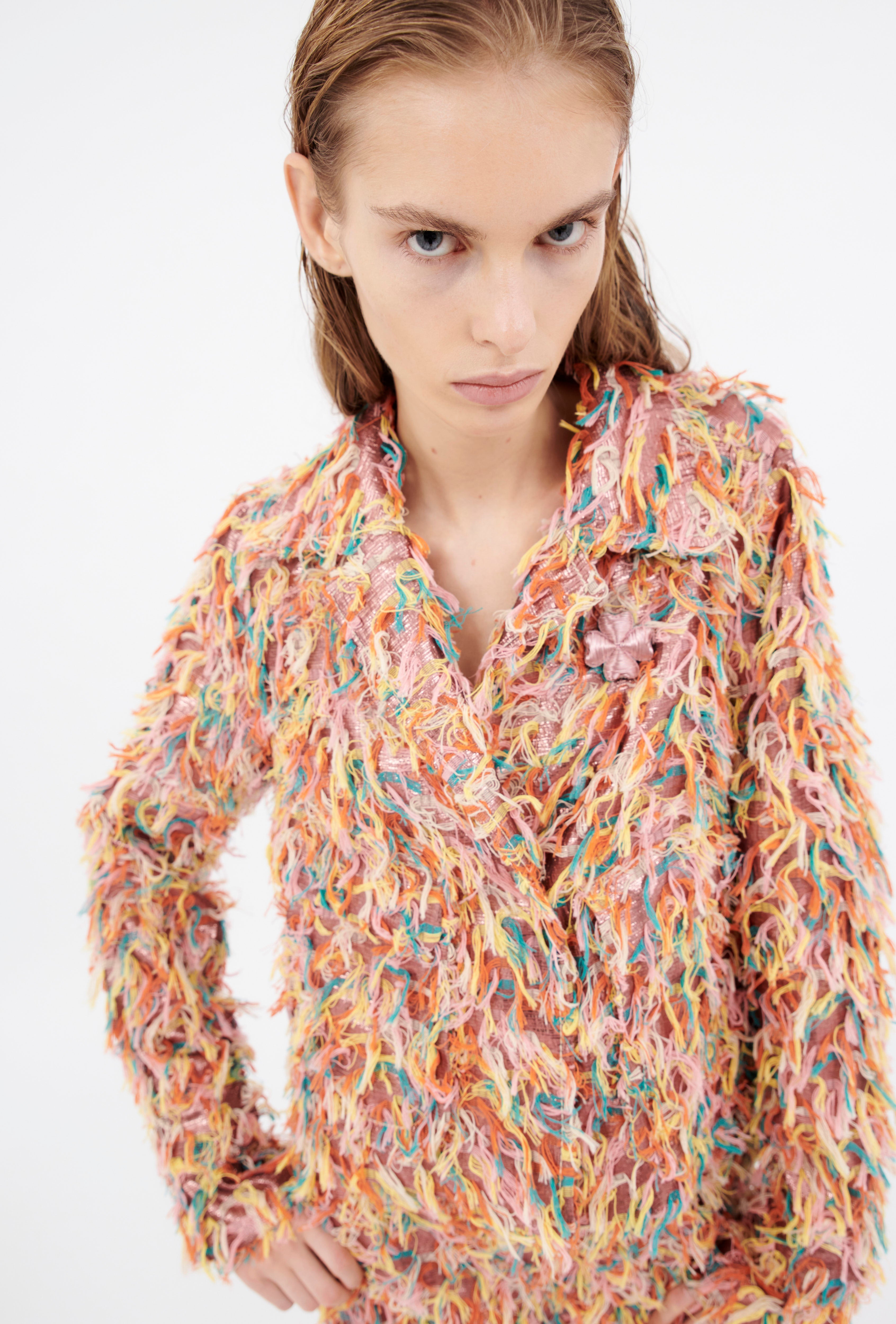 Odeeh-Multicolor Fringes Jacke, Candy-Jacken & Mäntel-Black-Deal-Outlet-by-ARCHIVIST