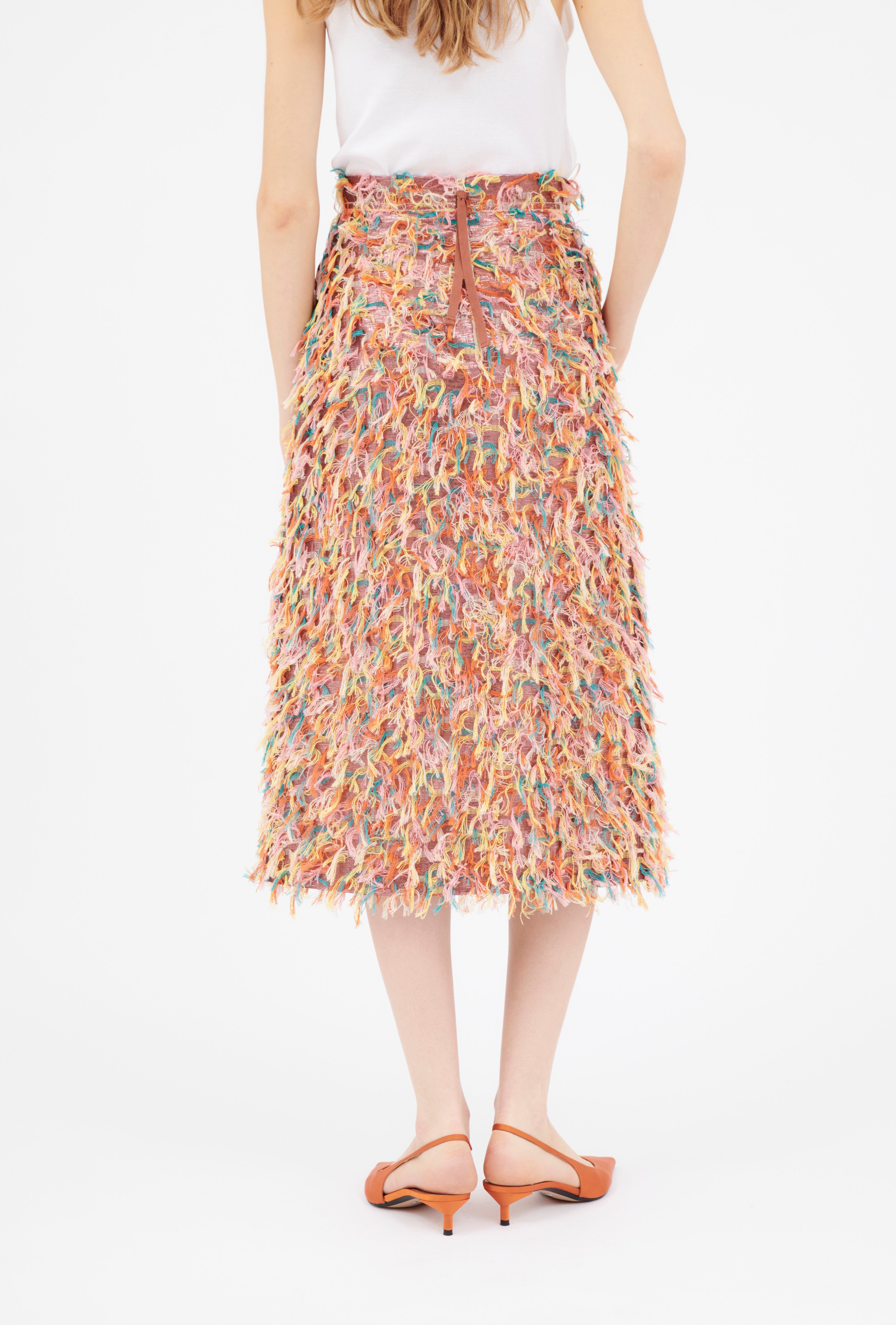 Odeeh-Multicolor Fringes Rock, Candy-Kleider & Röcke-Black-Deal-Outlet-by-ARCHIVIST