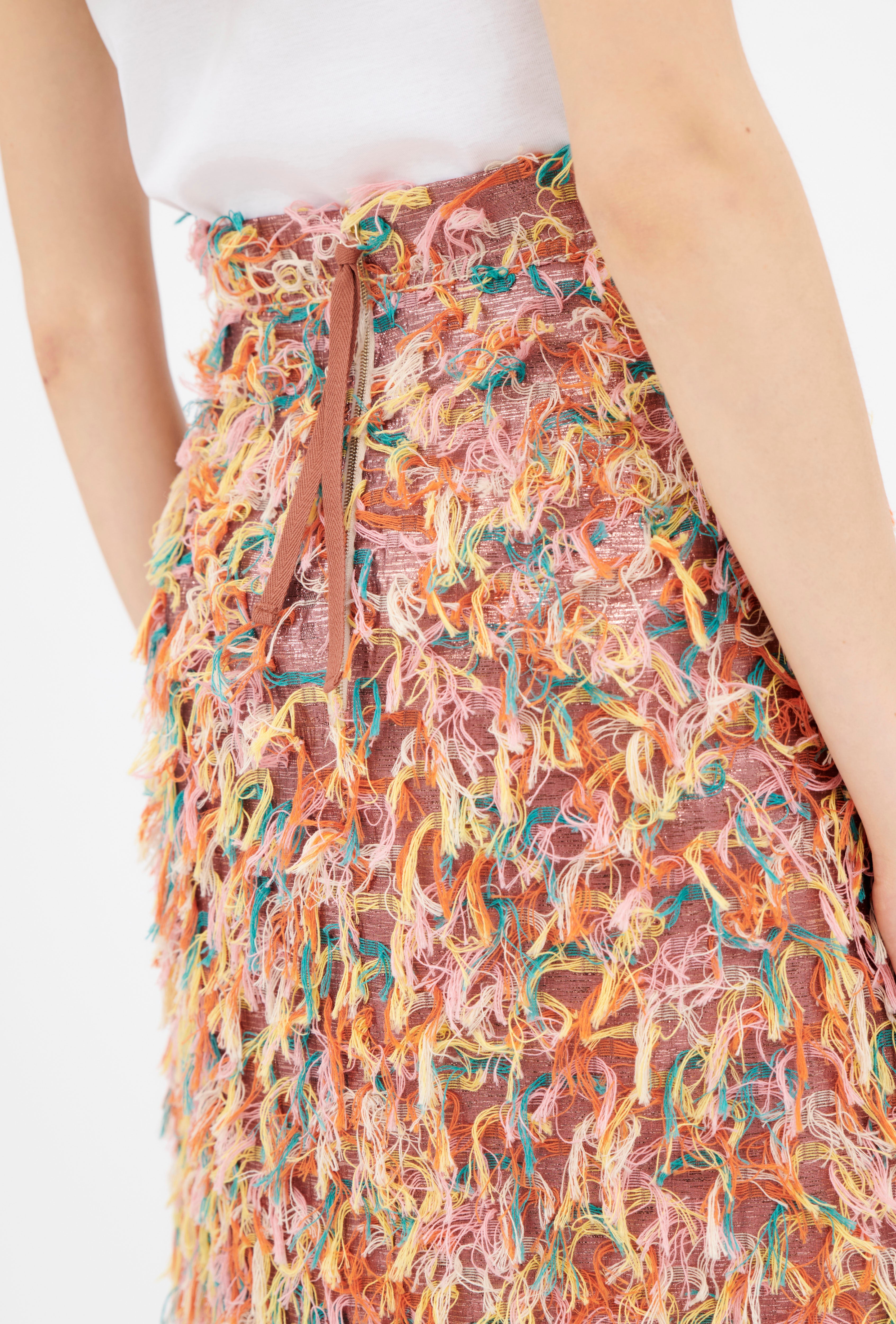 Odeeh-Multicolor Fringes Rock, Candy-Kleider & Röcke-Black-Deal-Outlet-by-ARCHIVIST