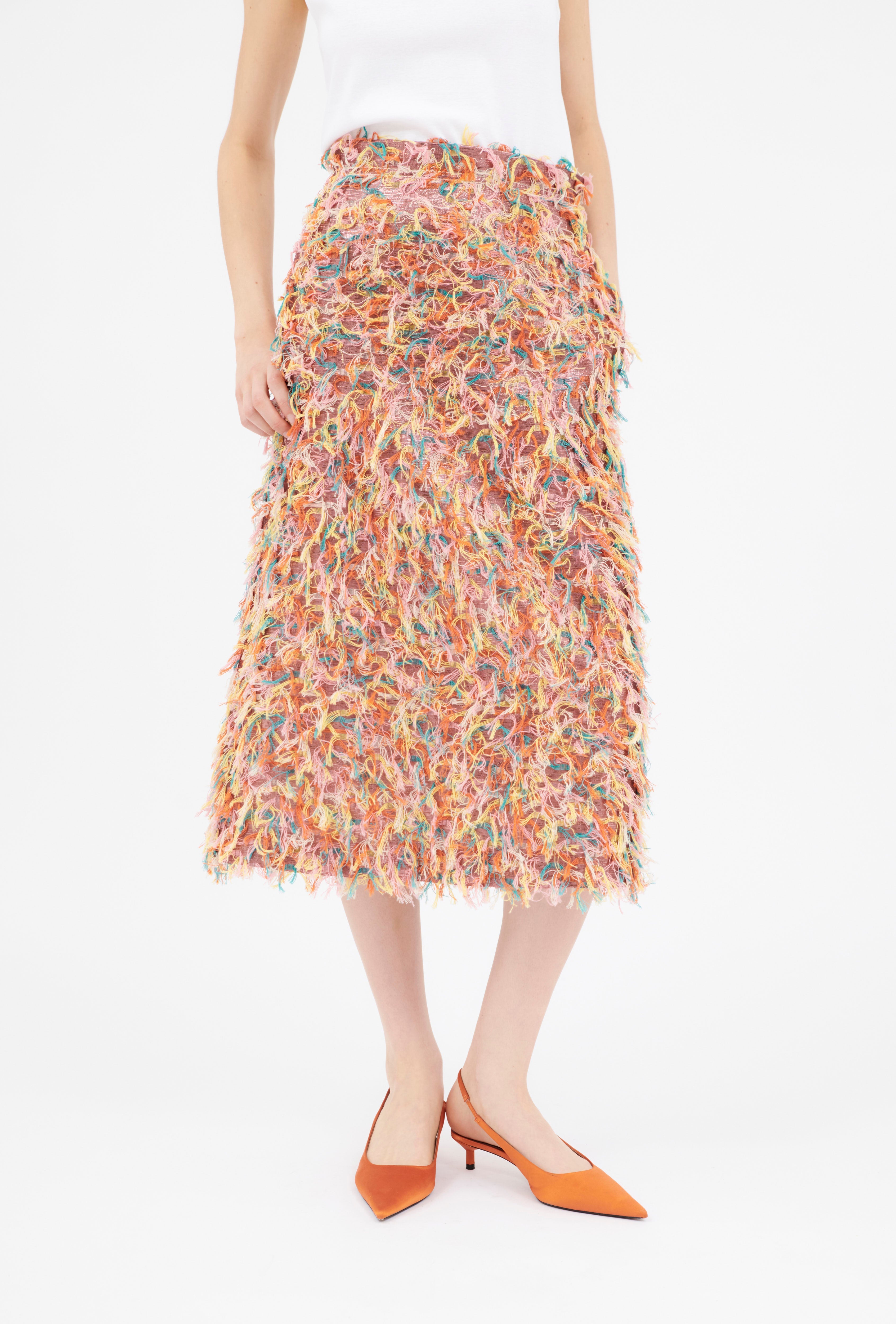 Odeeh-Multicolor Fringes Rock, Candy-Kleider & Röcke-Black-Deal-Outlet-by-ARCHIVIST