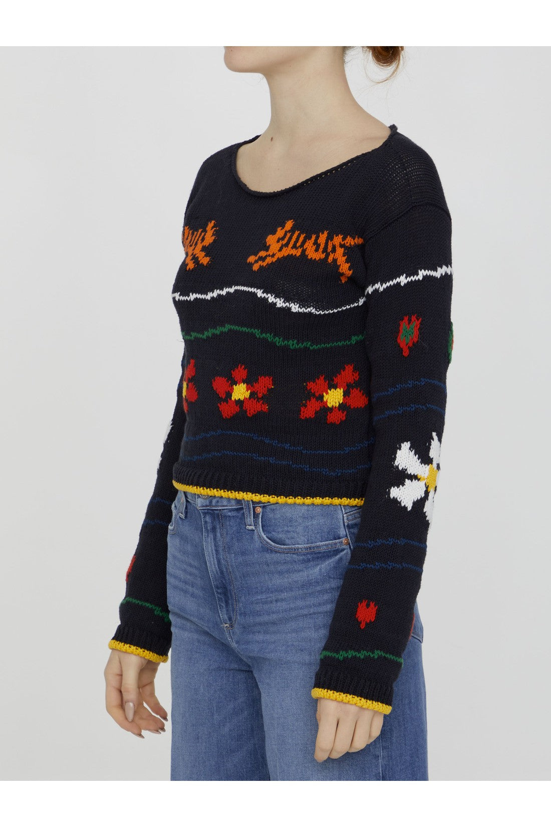 KENZO-OUTLET-SALE-Multicolor embroidered jumper-ARCHIVIST