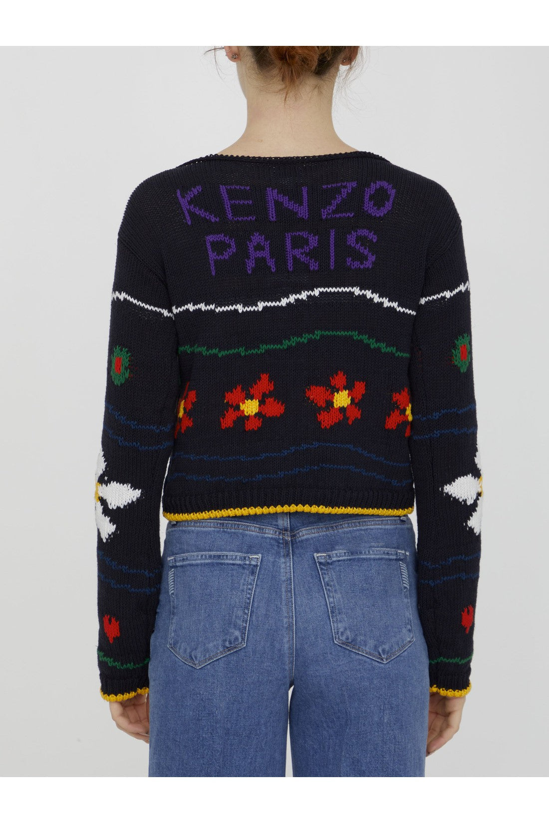 KENZO-OUTLET-SALE-Multicolor embroidered jumper-ARCHIVIST