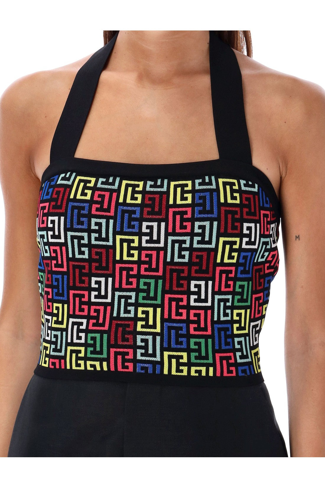 BALMAIN-OUTLET-SALE-Multicolor monogram top-ARCHIVIST