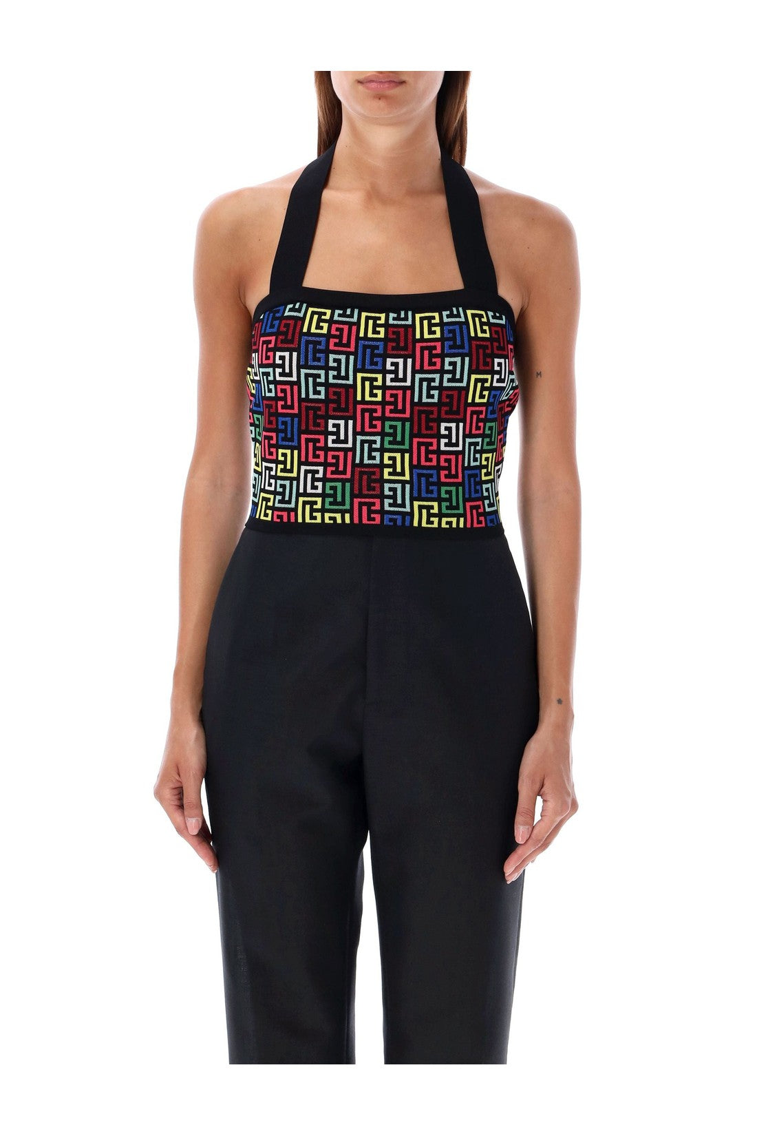 BALMAIN-OUTLET-SALE-Multicolor monogram top-ARCHIVIST