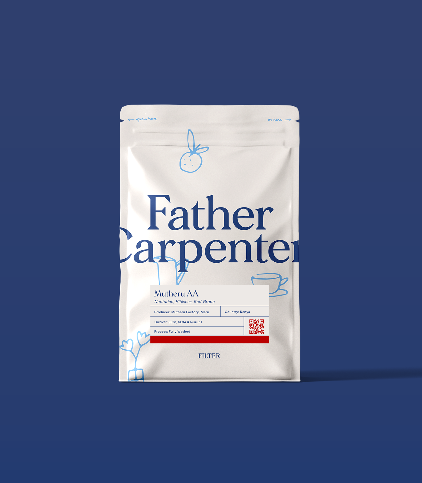 Father Carpenter-Mutheru AA, Kenya - Filter-Coffee Beans-Black-Deal-Outlet-by-ARCHIVIST