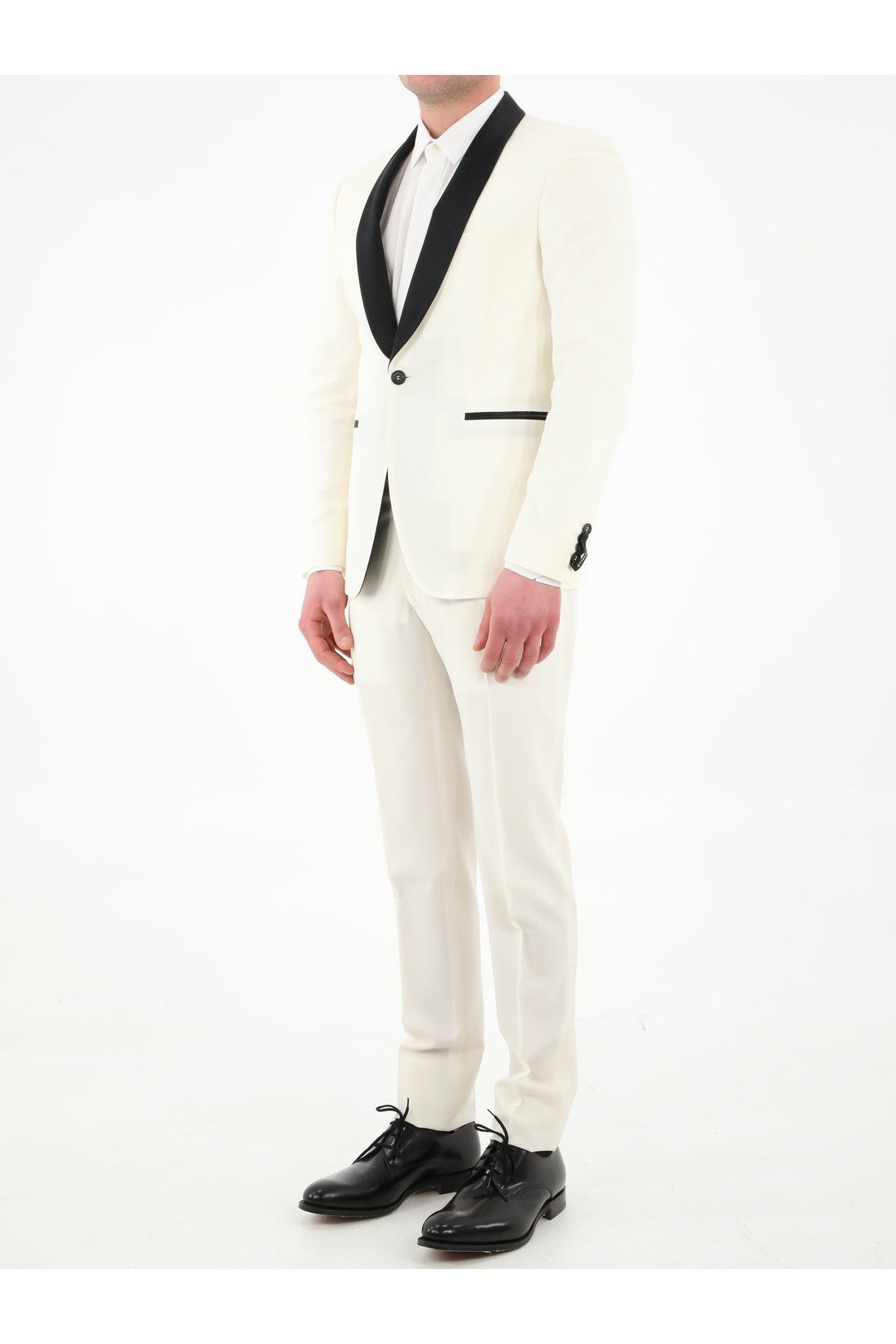Two-piece cream tuxedo