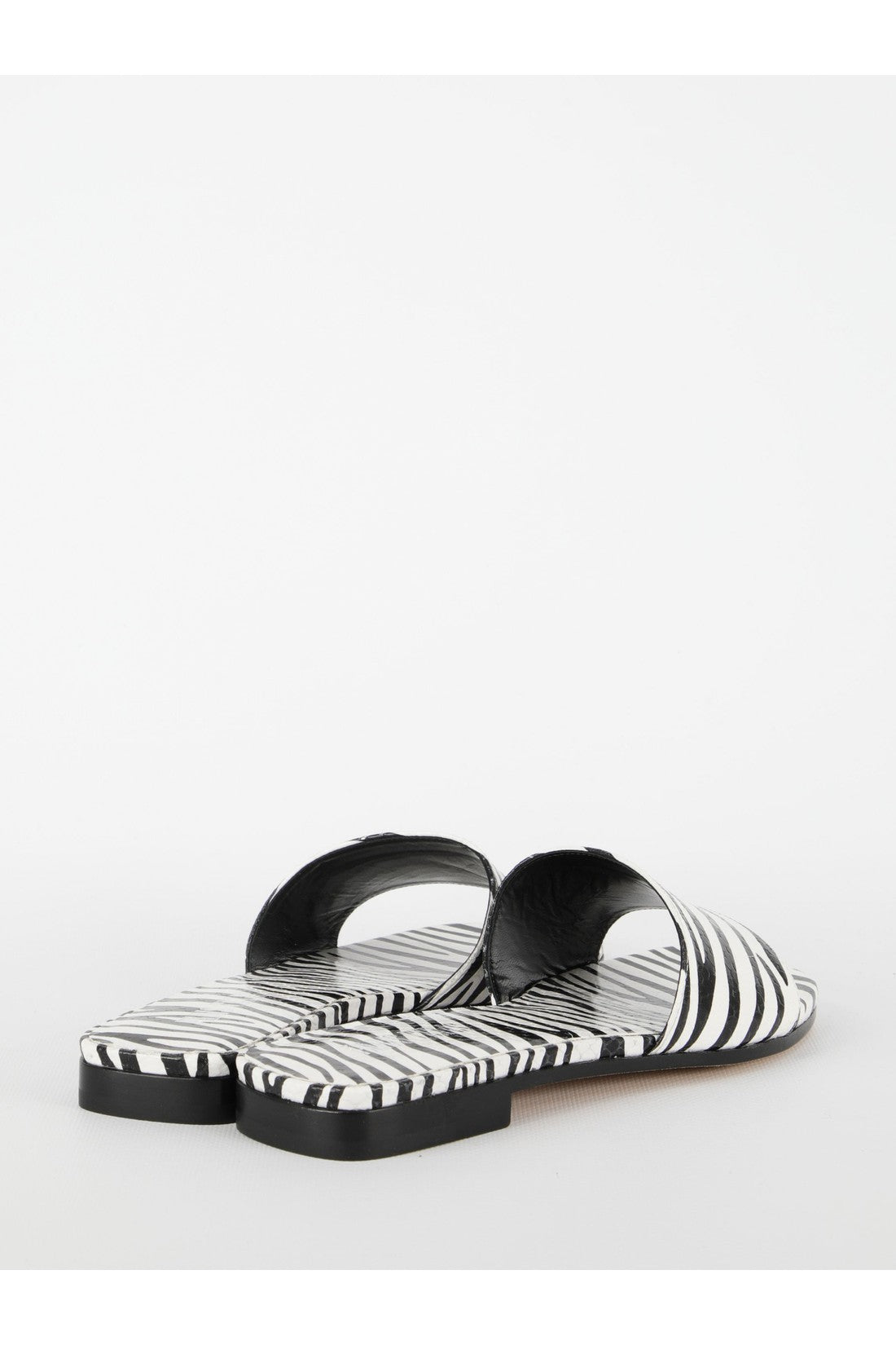 Zebra-print flat sandals