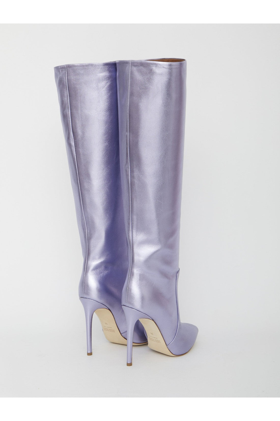 Lilac leather boots