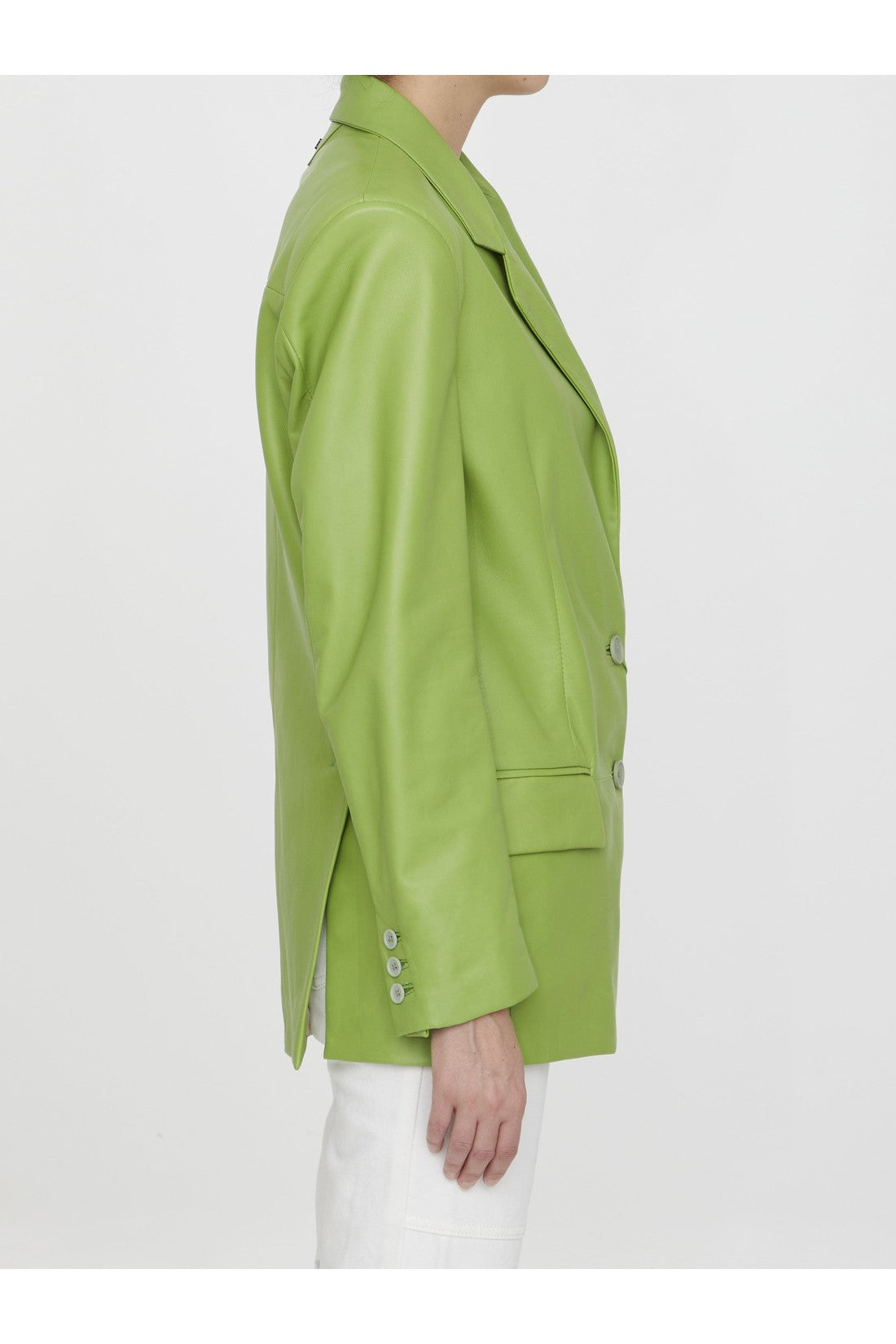 Lime leather jacket