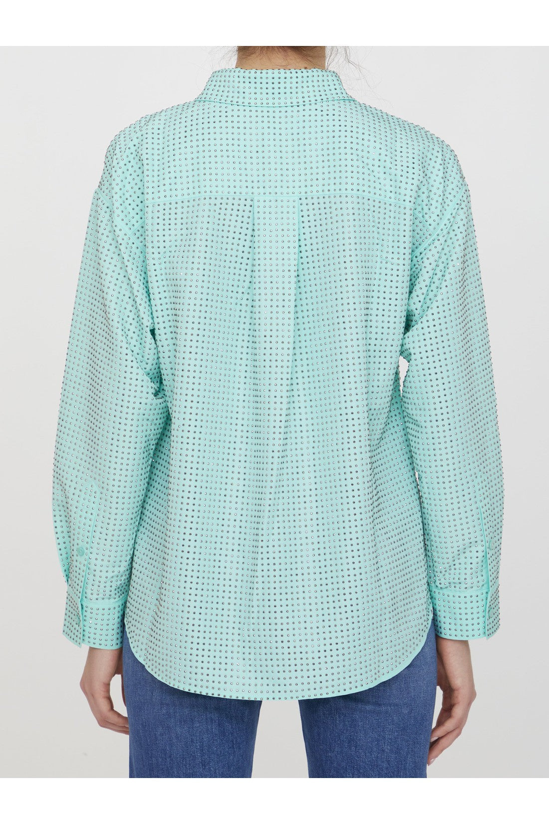 Turquoise rhinestone shirt