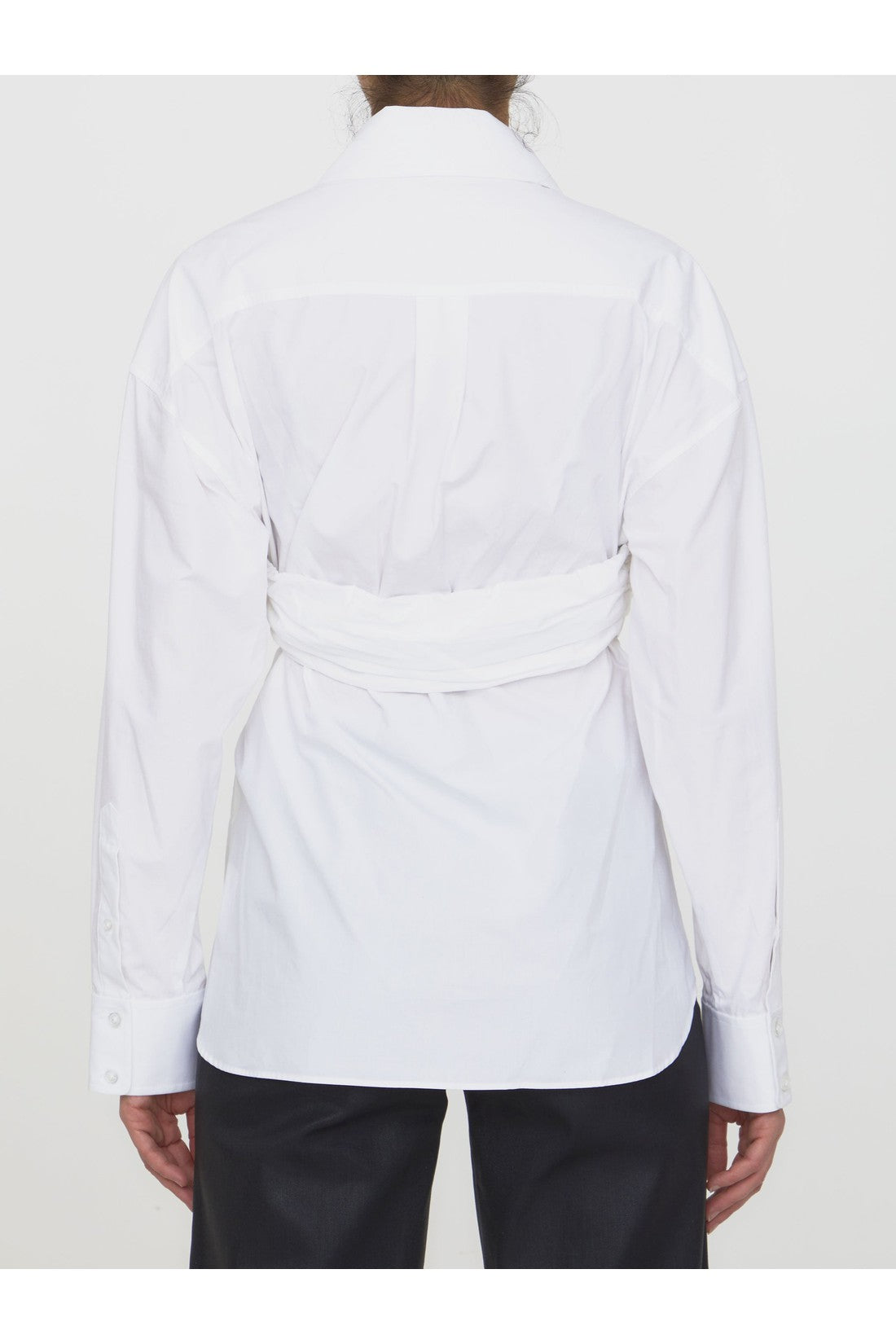 Ruched white shirt