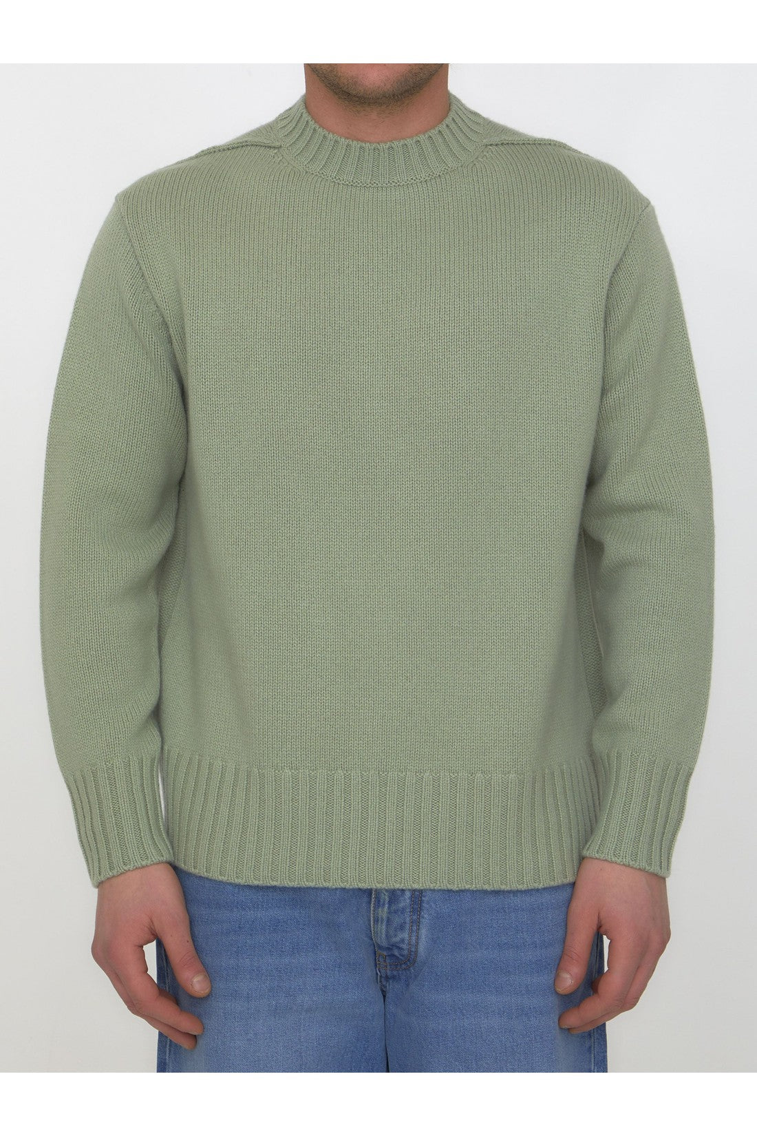 Green cashmere sweater