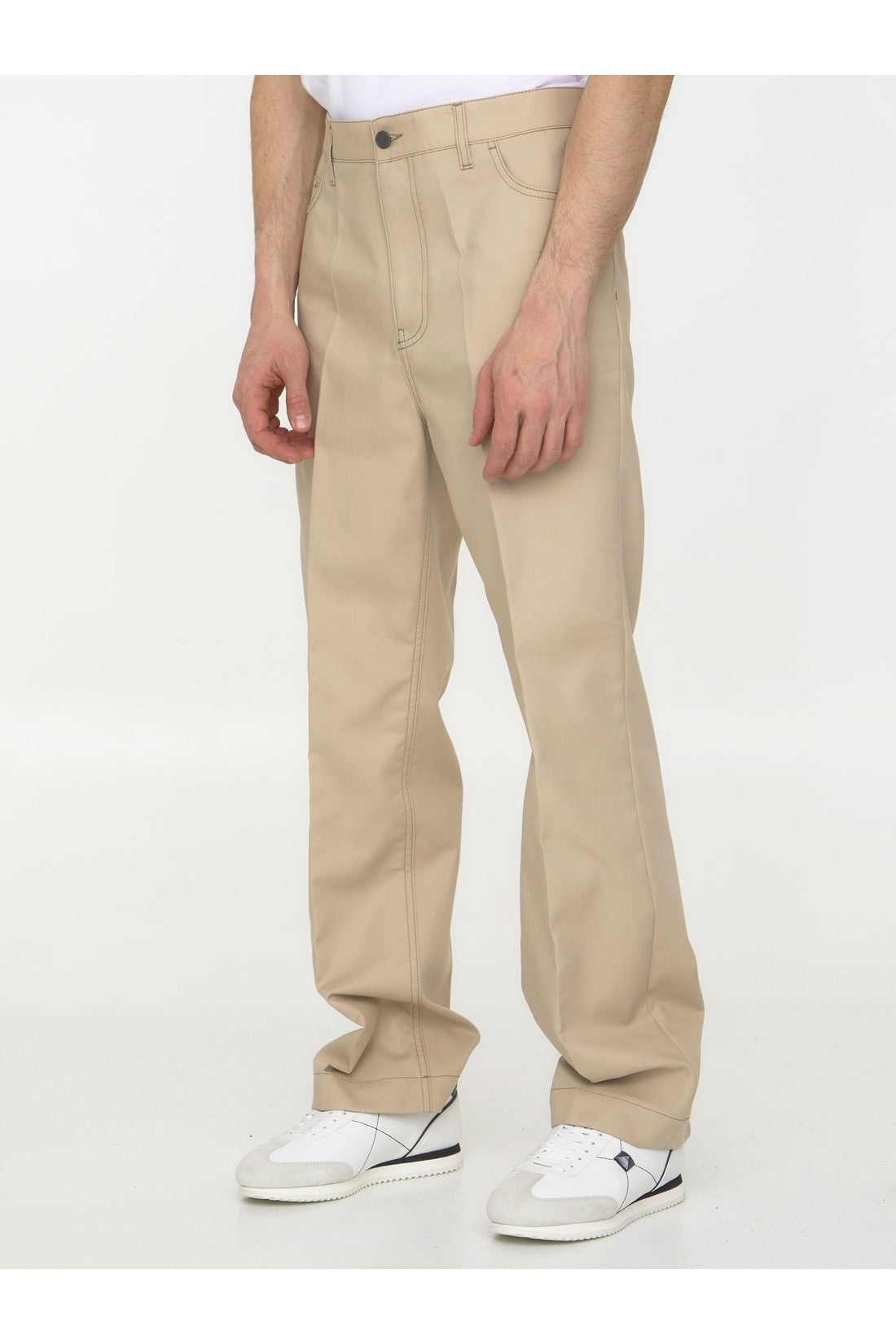 Cotton gabardine trousers