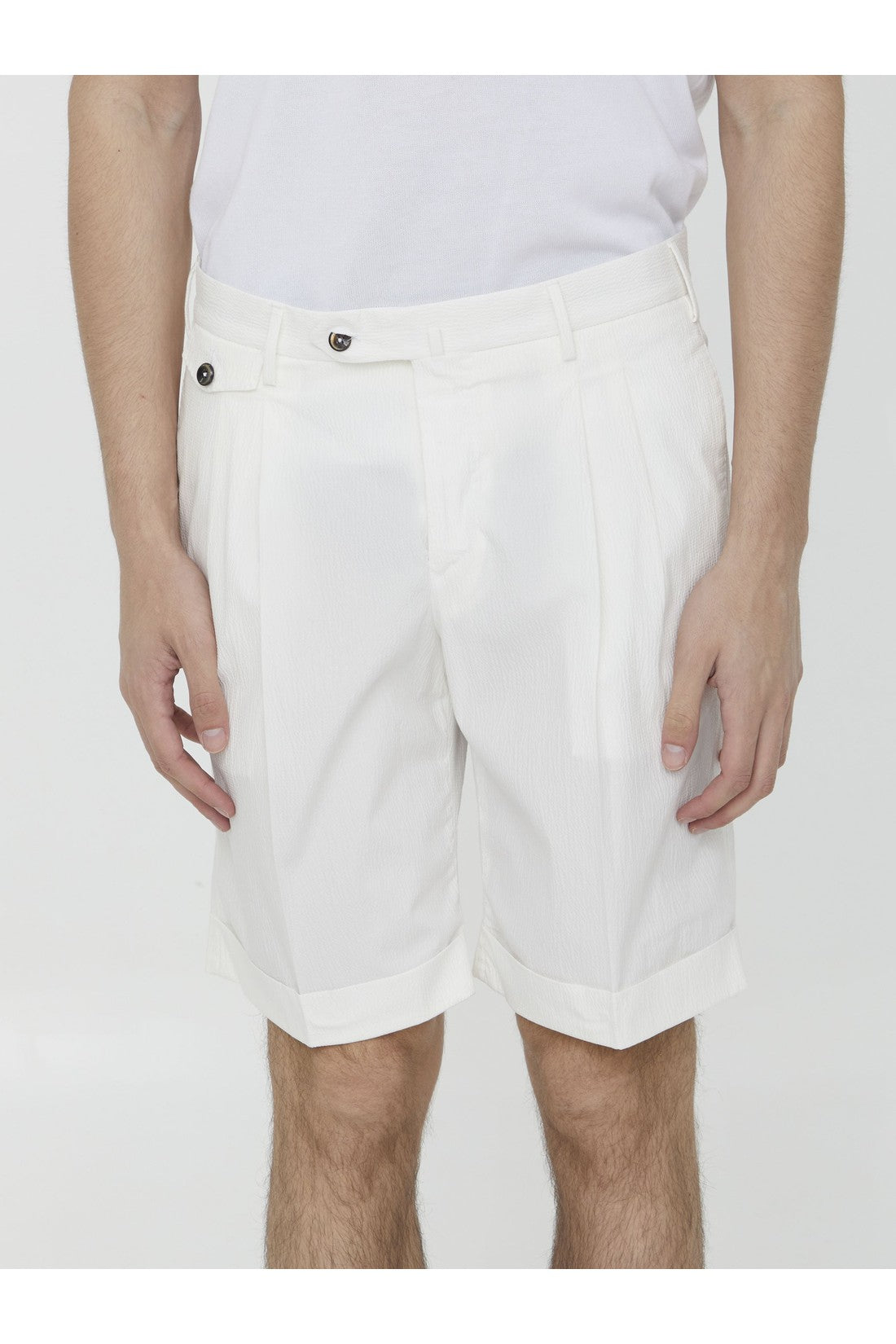 Seersucker bermuda shorts