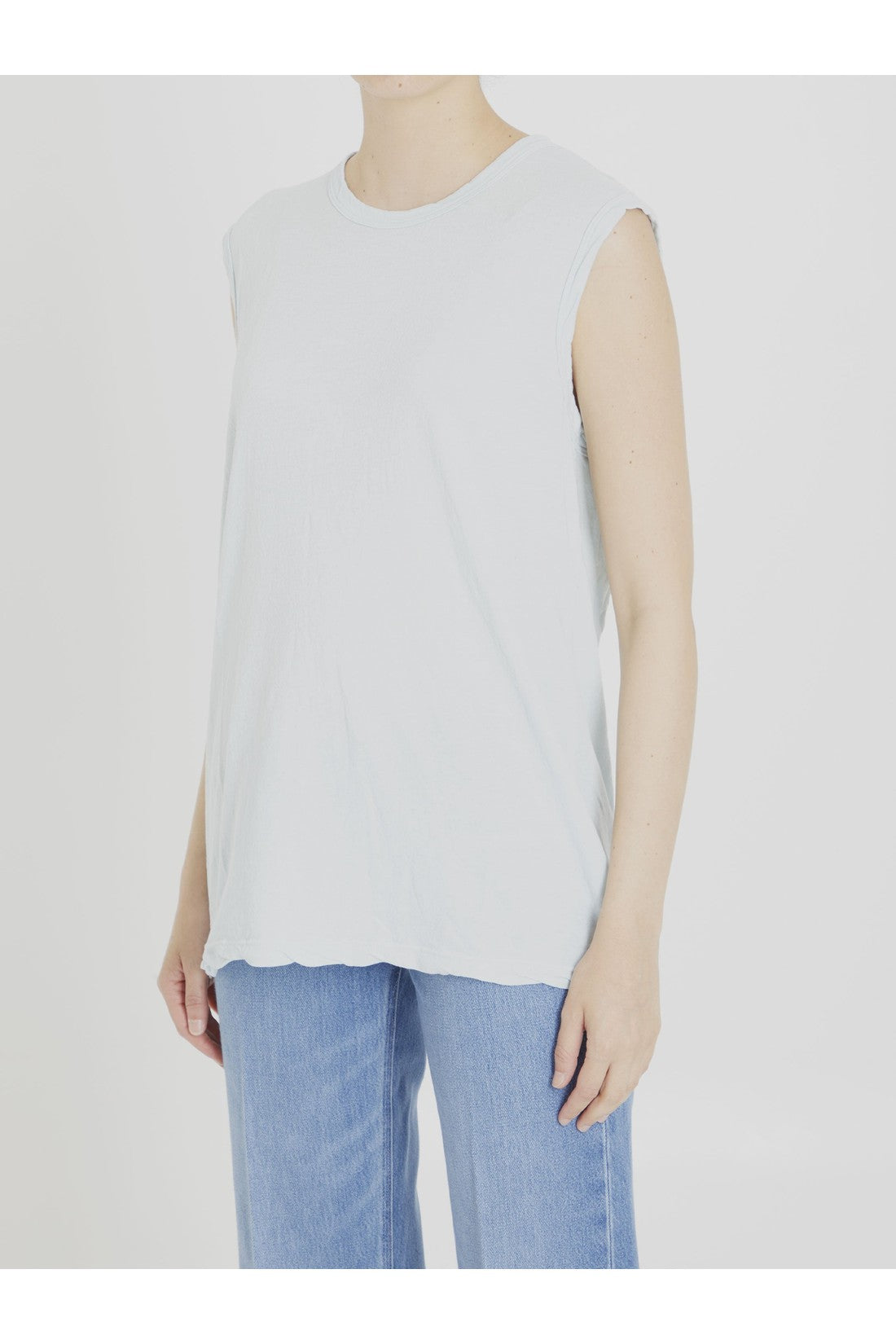 Cotton sleeveless t-shirt