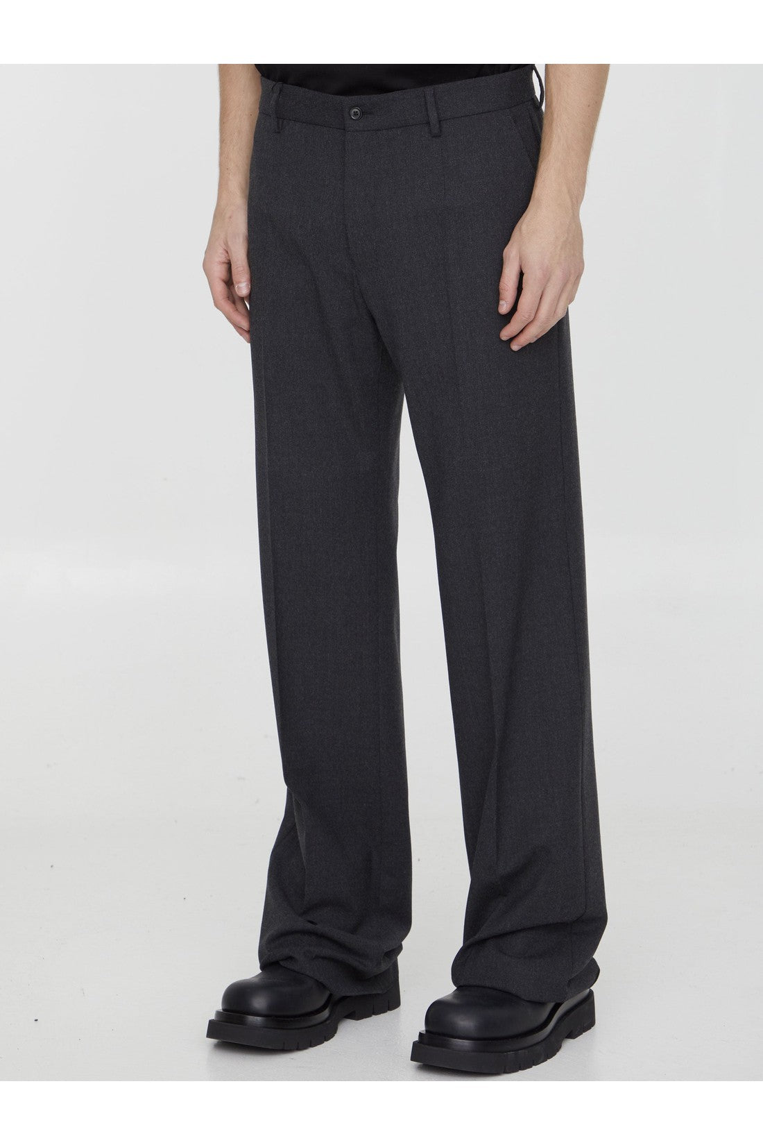 Stretch flannel trousers