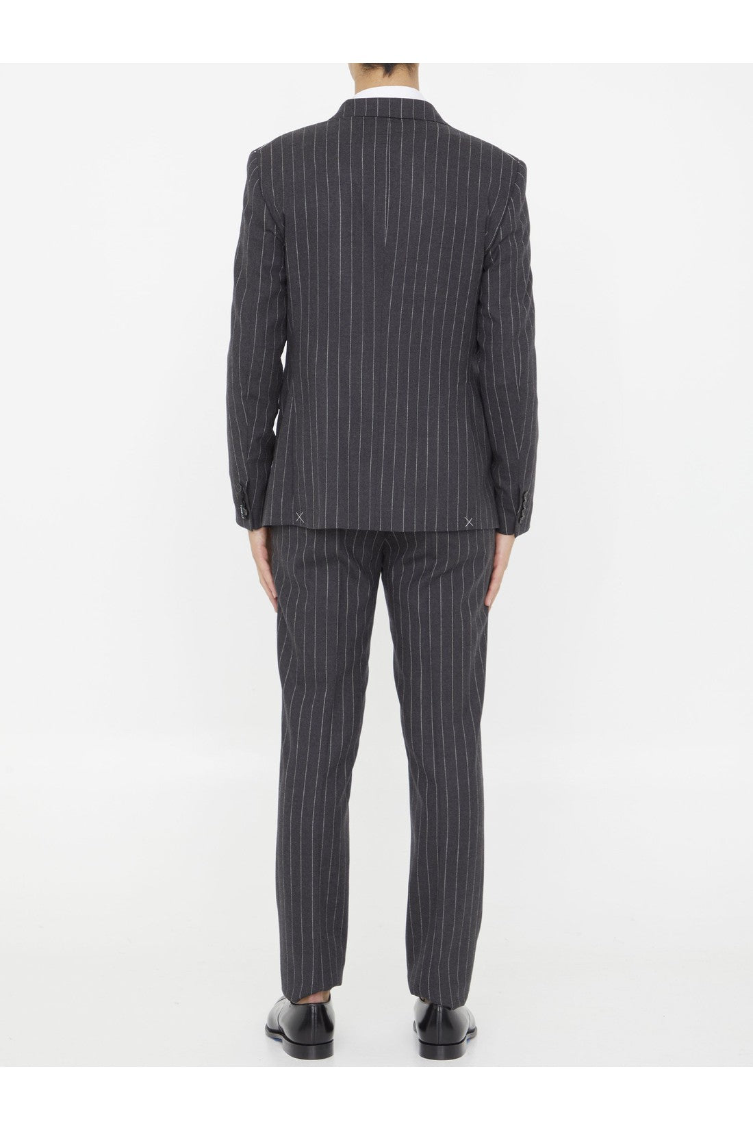 Pinstriped two-piece suit