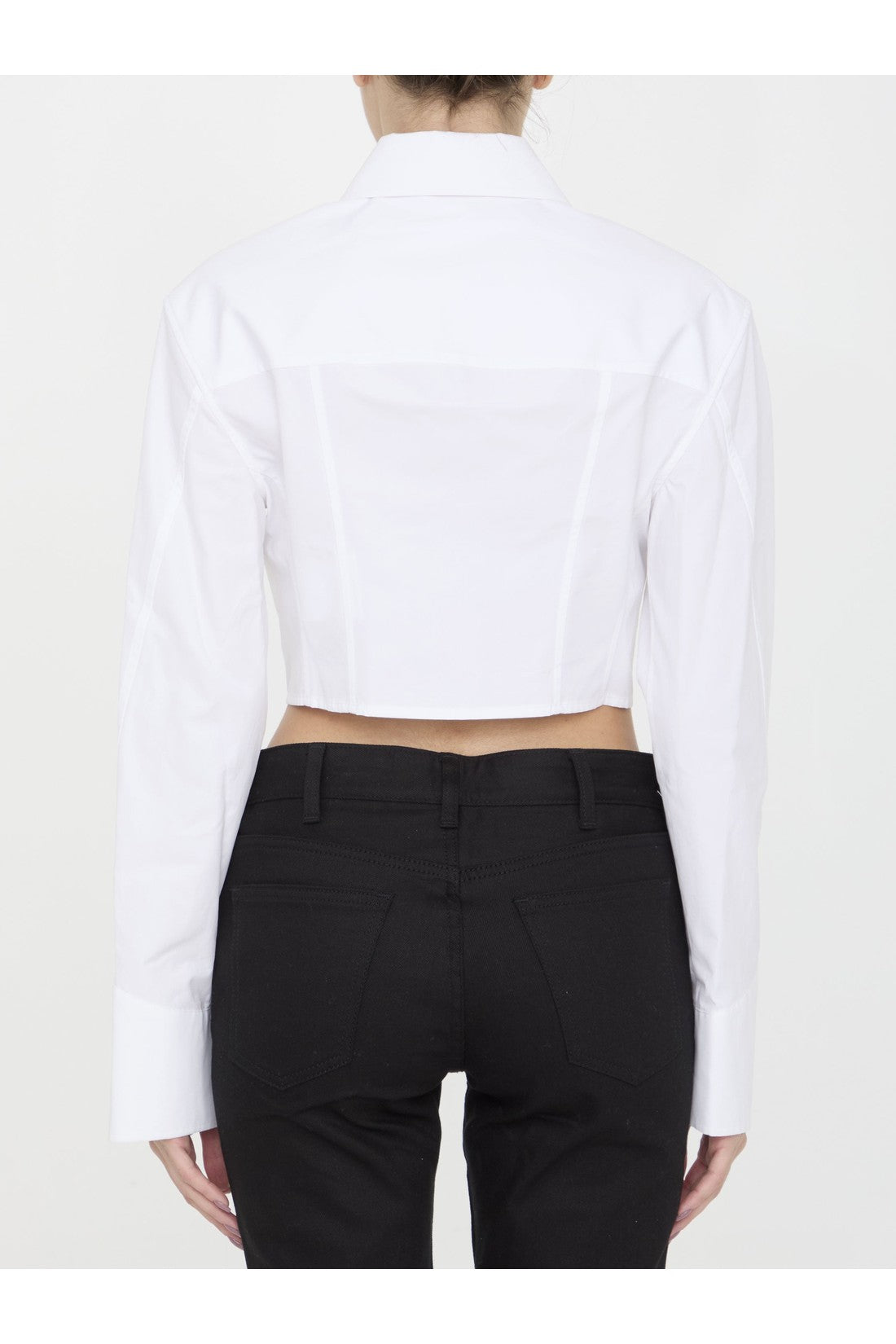 Cropped structured shirt