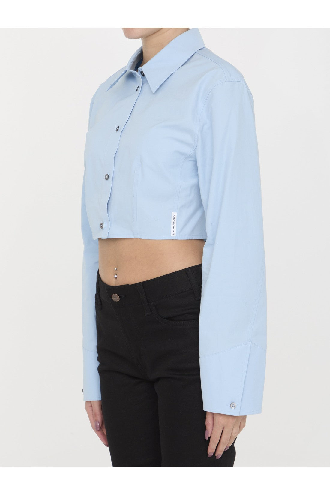 Cropped structured shirt