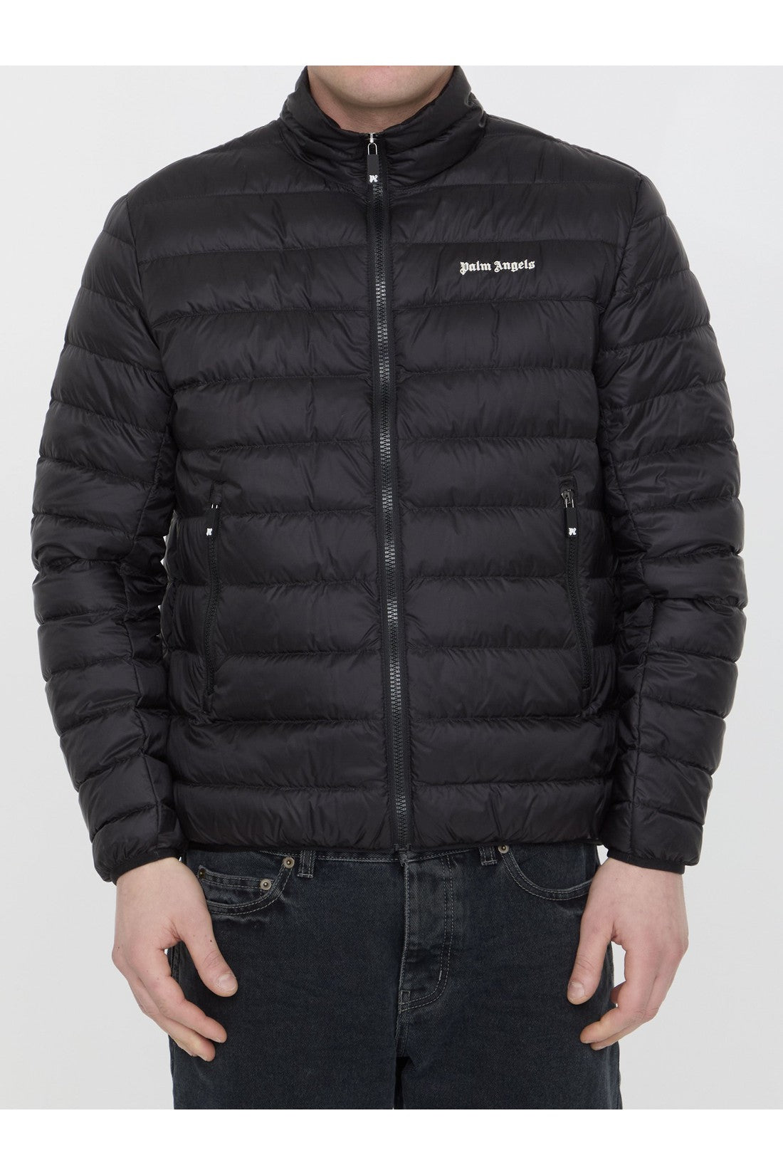 Short down jacket with logo